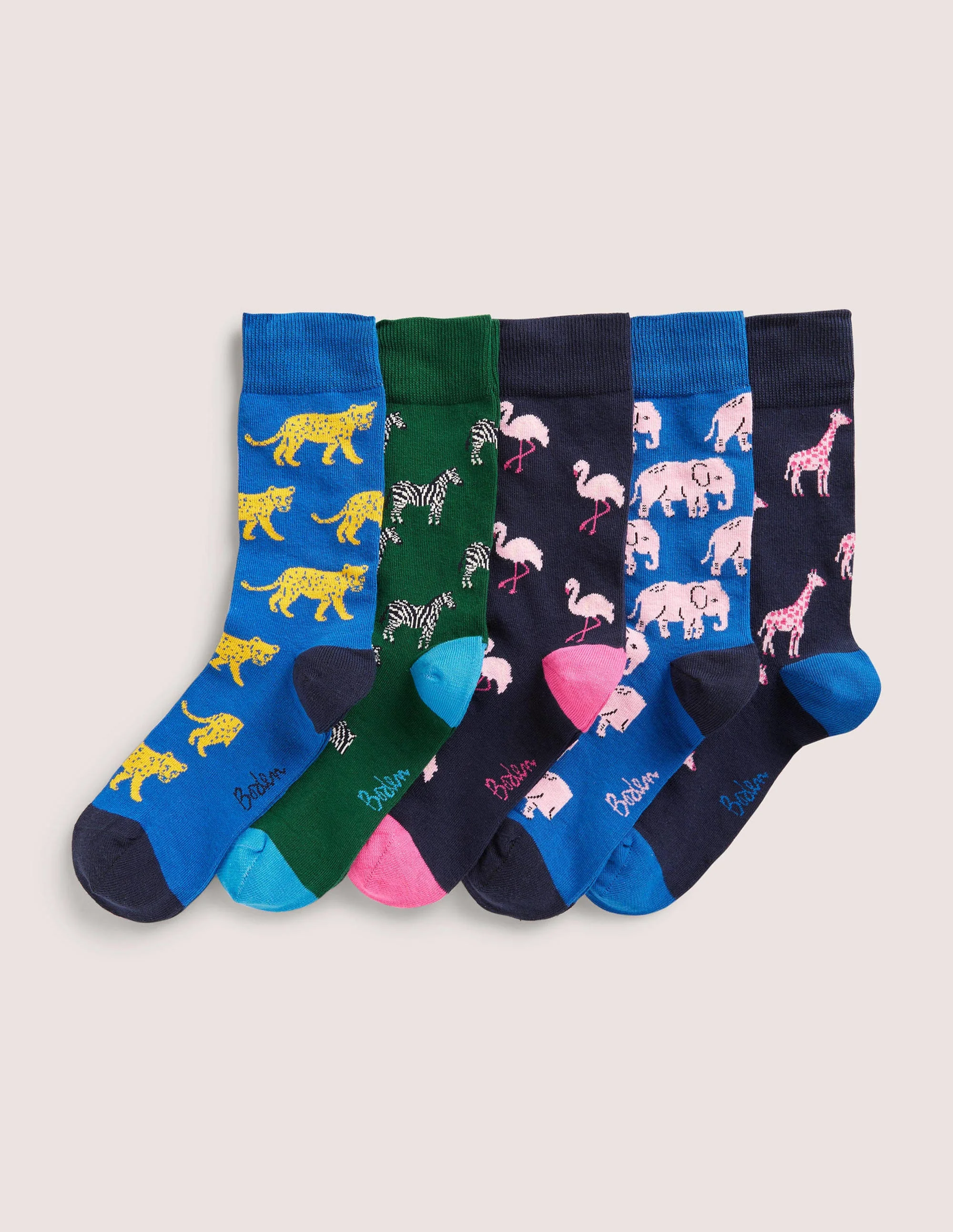 5 Pack Favourite Socks-Animals