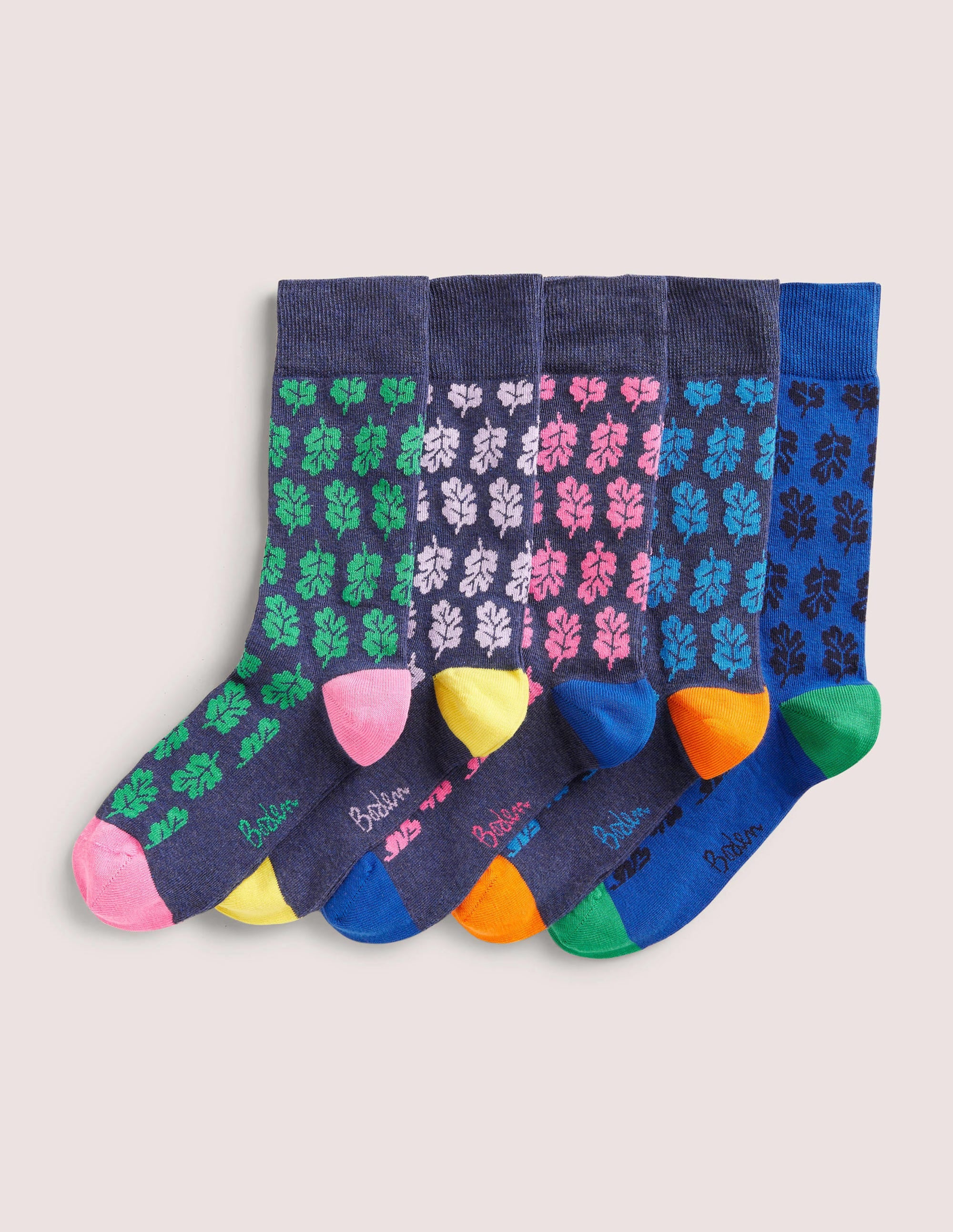 5 Pack Favourite Socks-Oak Leaf
