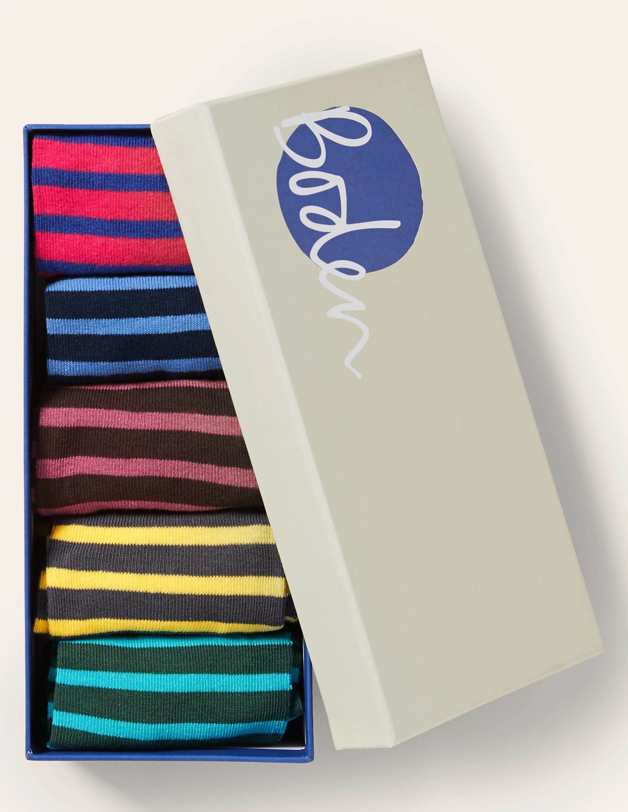 5 Pack Favourite Socks-Slim Stripe Multi Pack - Image 5