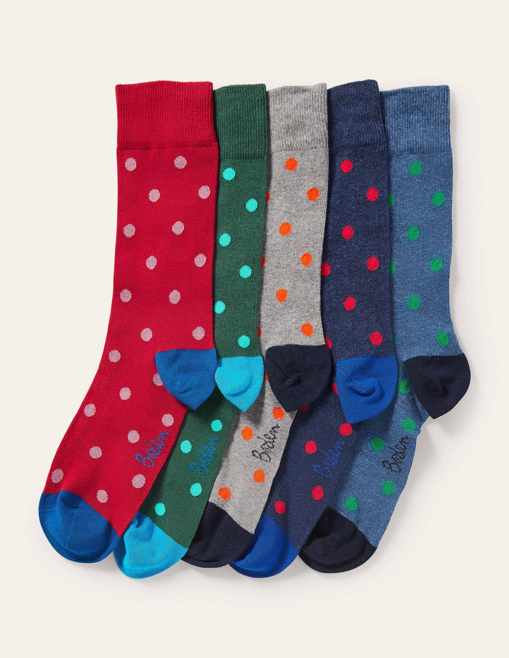 5 Pack Favourite Socks-Spot Multi Pack