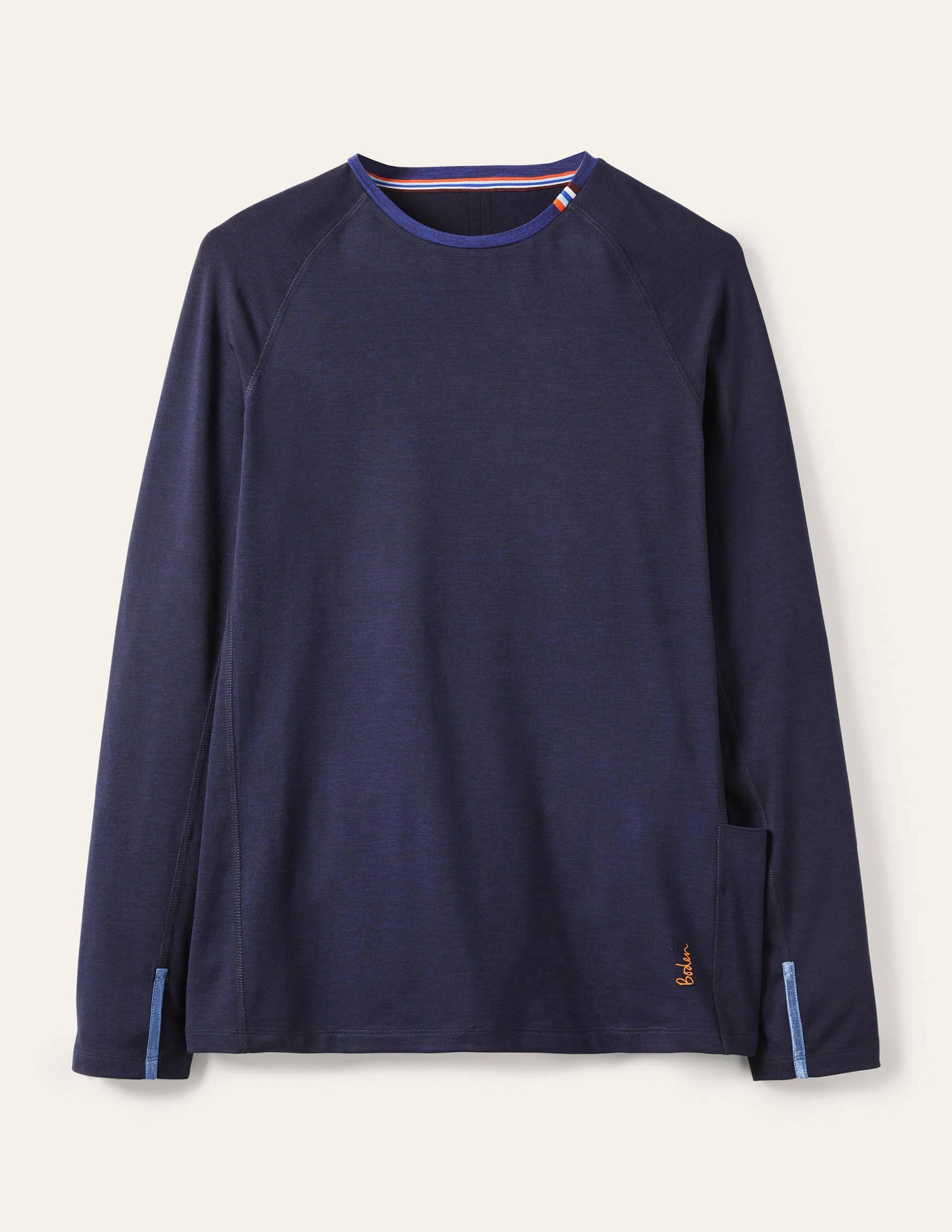 Active Long Sleeve Top-Space Blue Colour block - Image 6