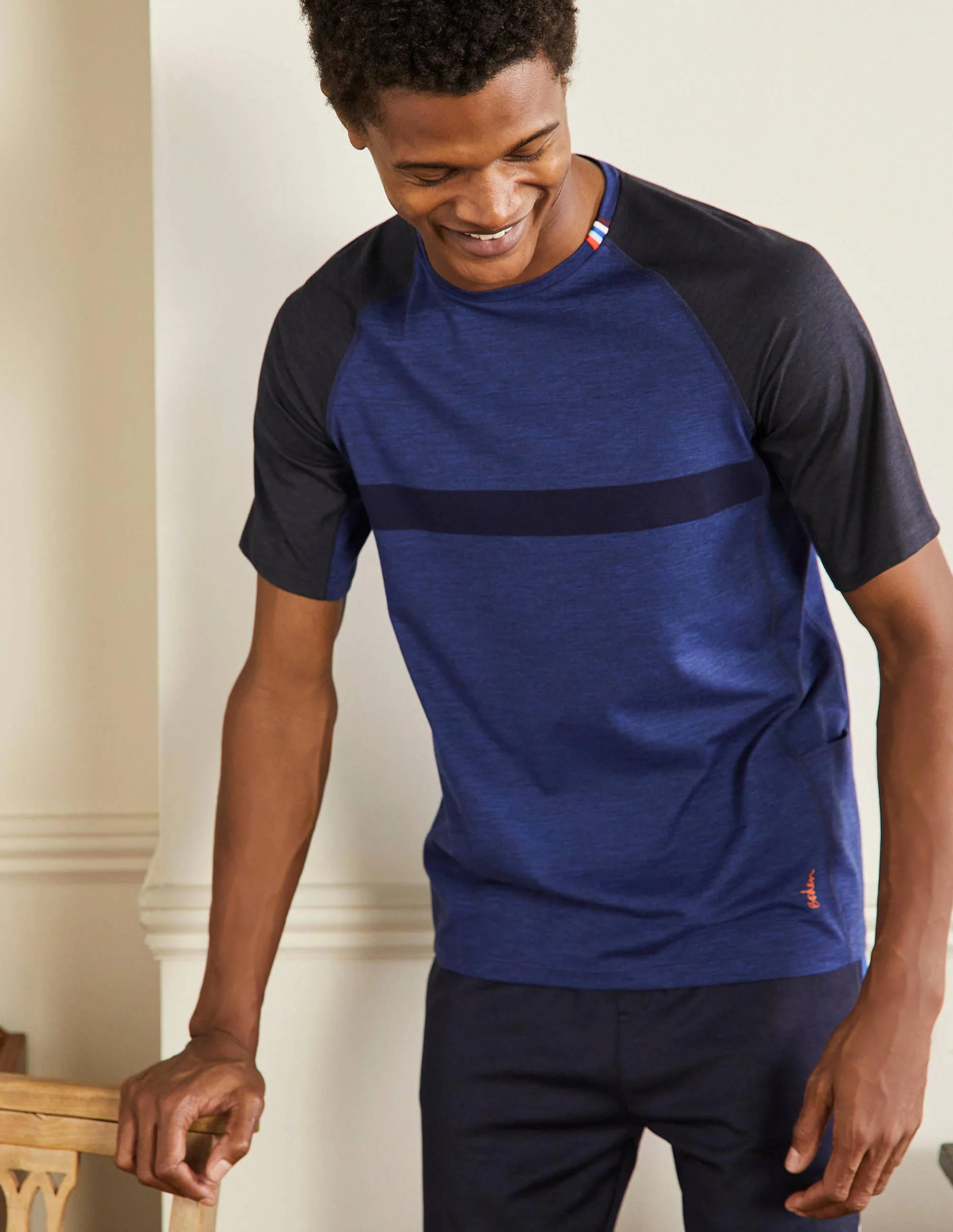 Active T-shirt-Lapis Blue Colourblock - Image 4
