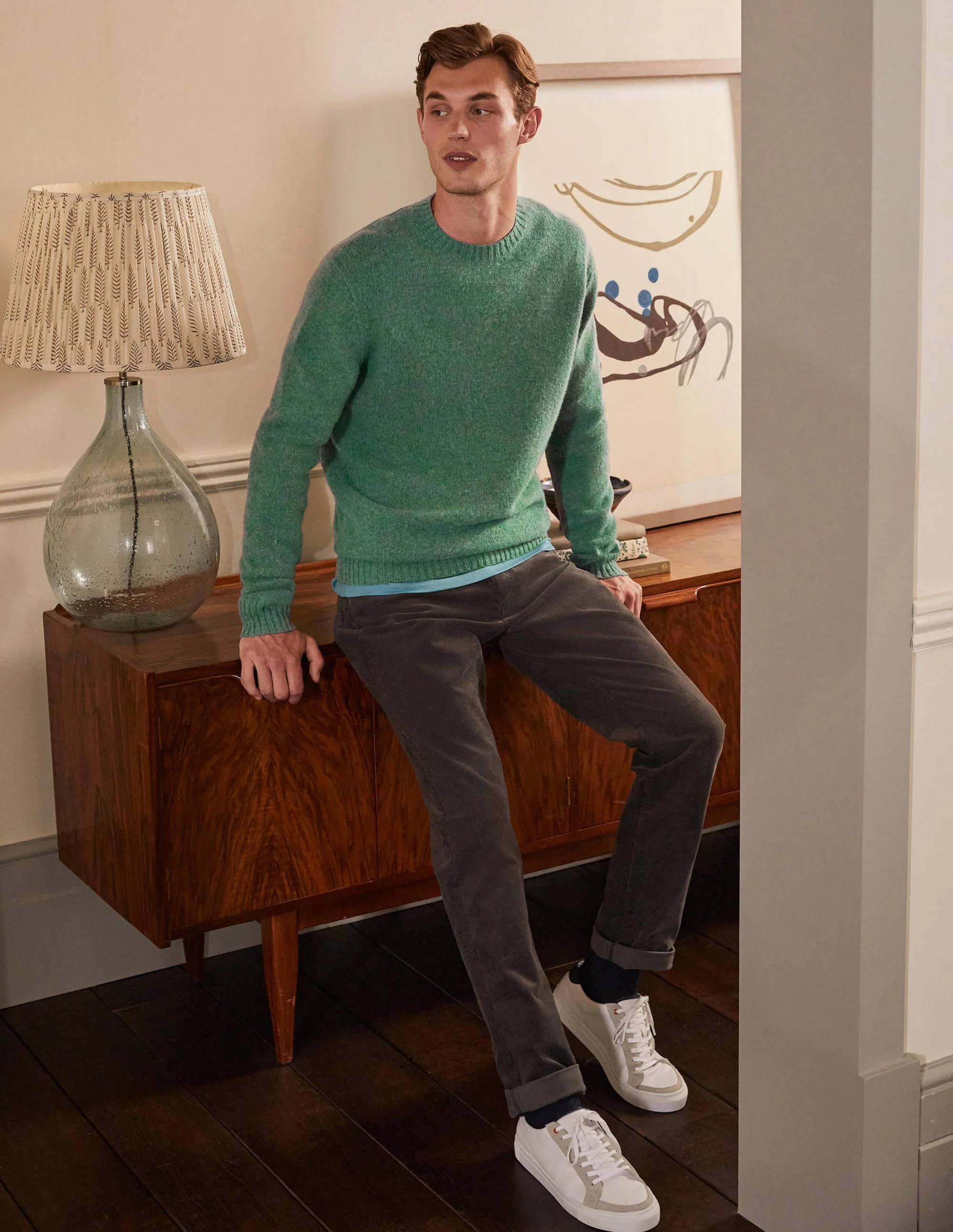 Aldgate Brushed Crew Neck-Seaport - Image 4