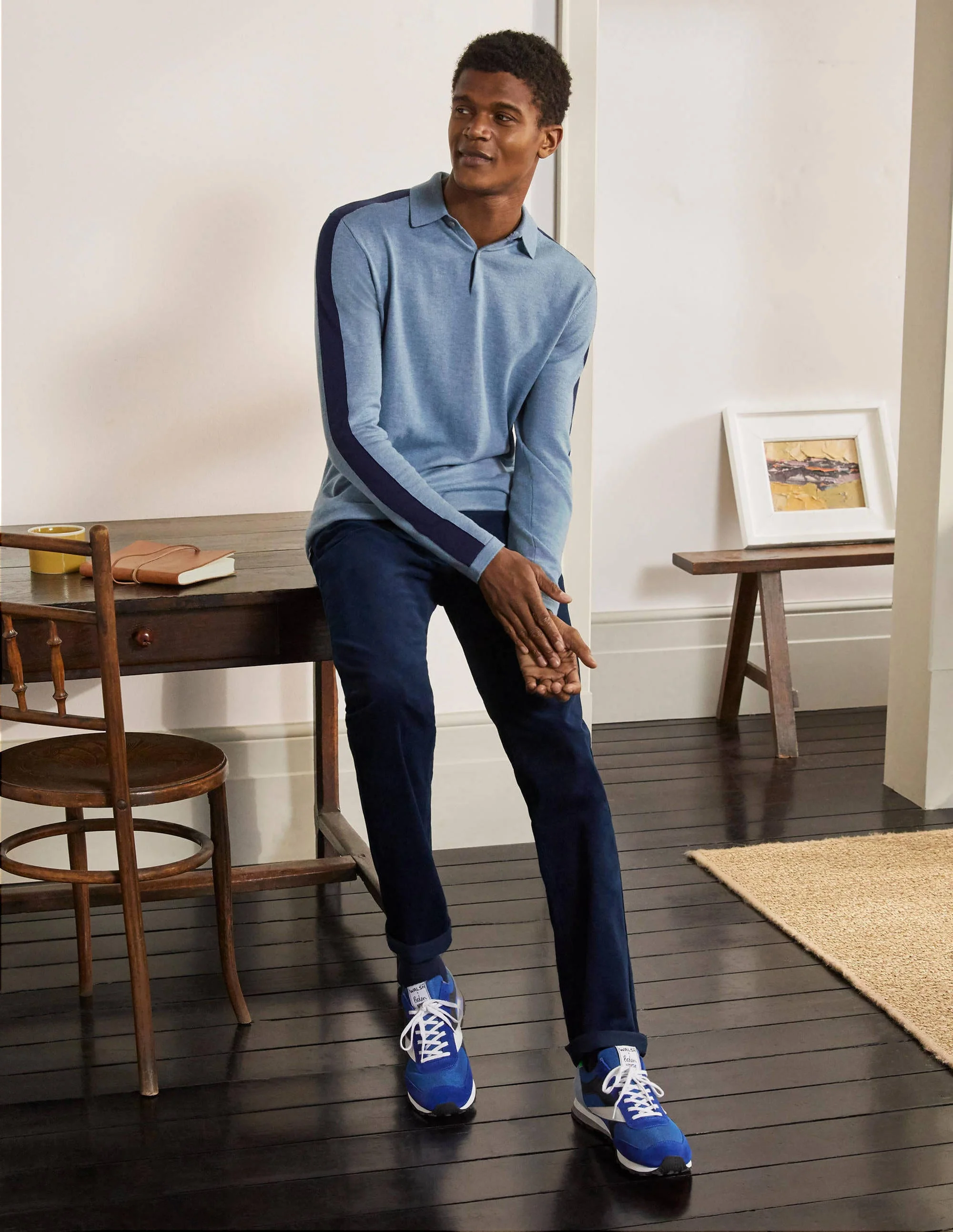 Belvedere Cord Pants-Light Navy