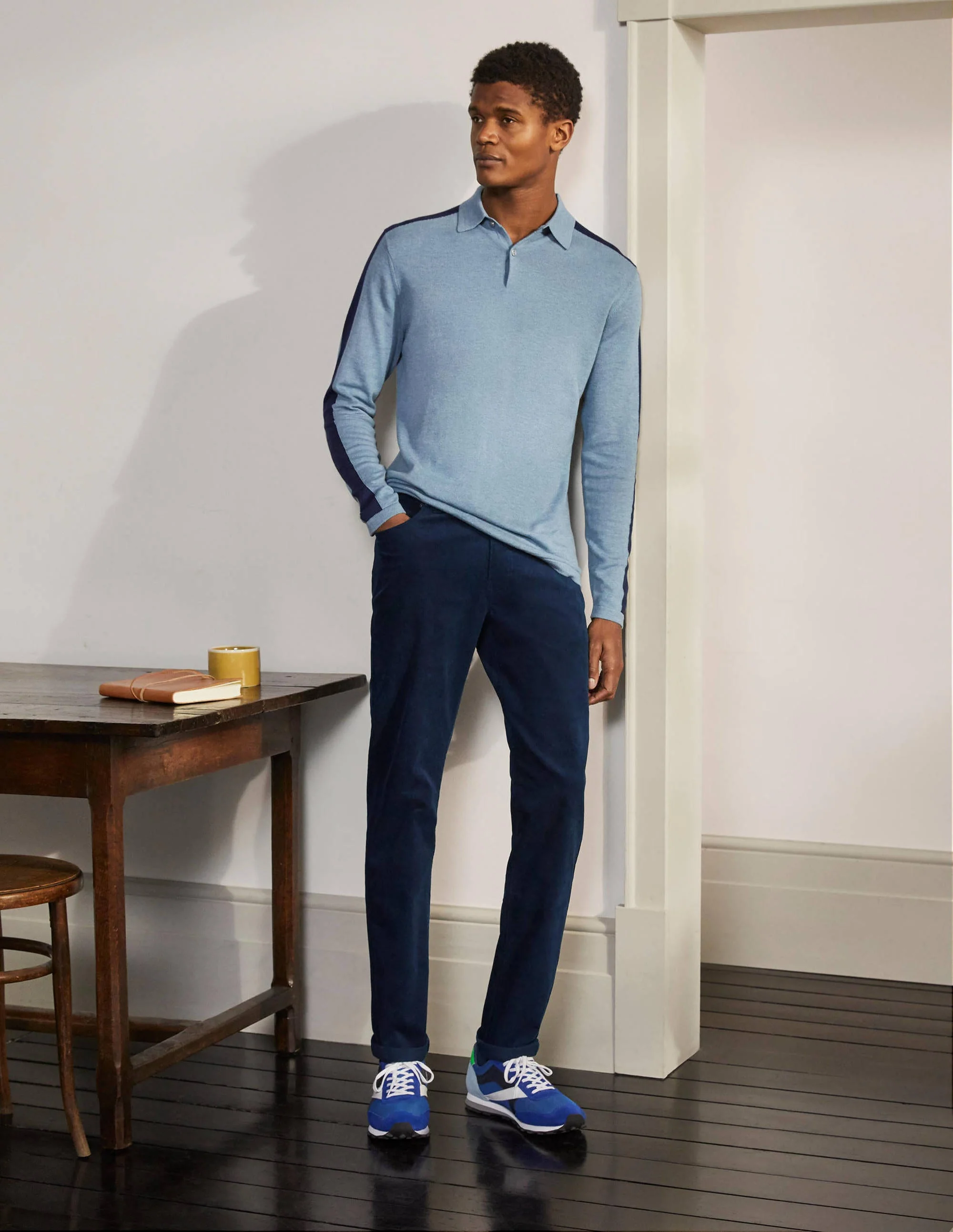 Belvedere Cord Pants-Light Navy - Image 4