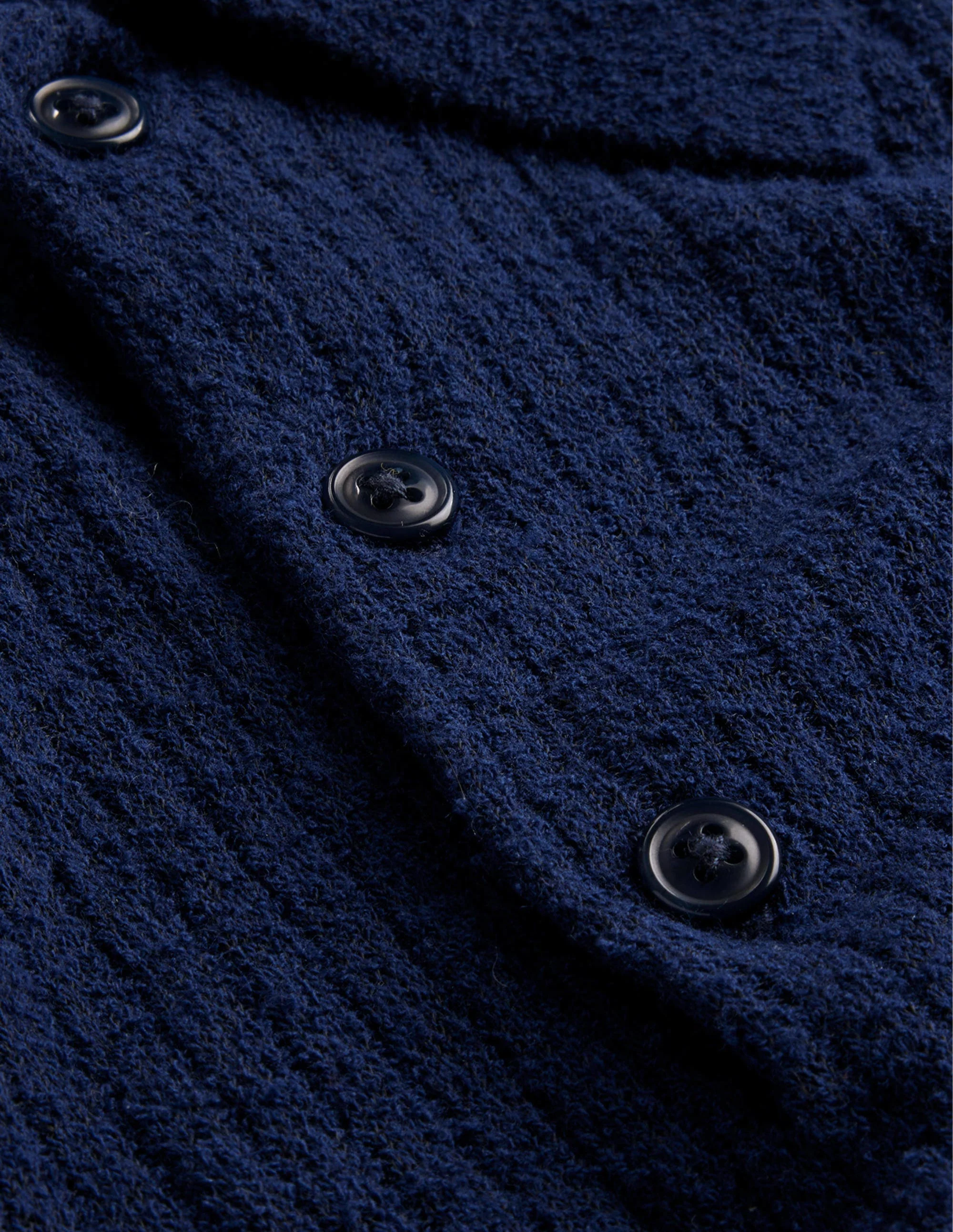 Boucle Knitted Polo-French Navy - Image 6