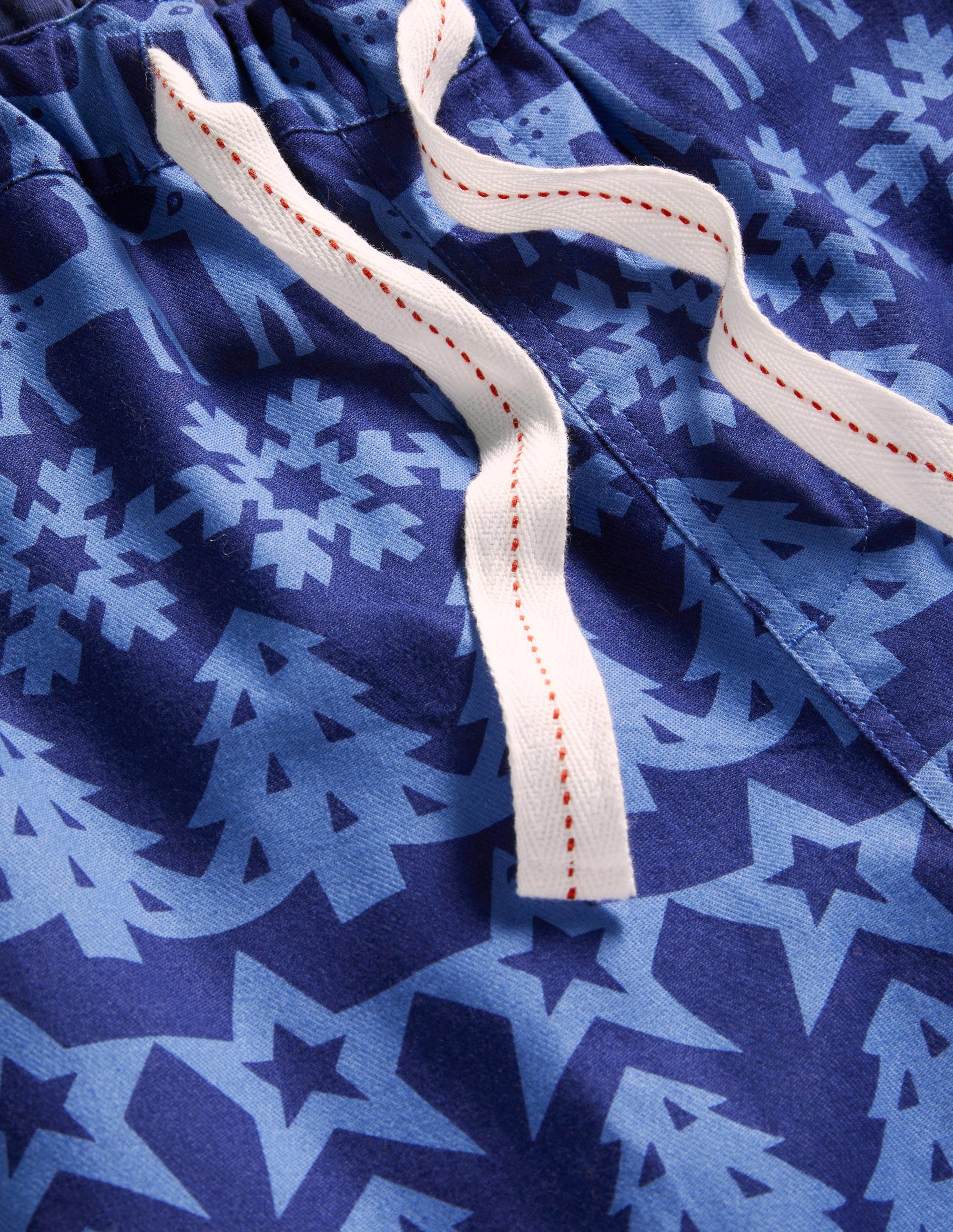 Brushed Cotton Pajama Bottoms-Blue Paper Chain - Image 6