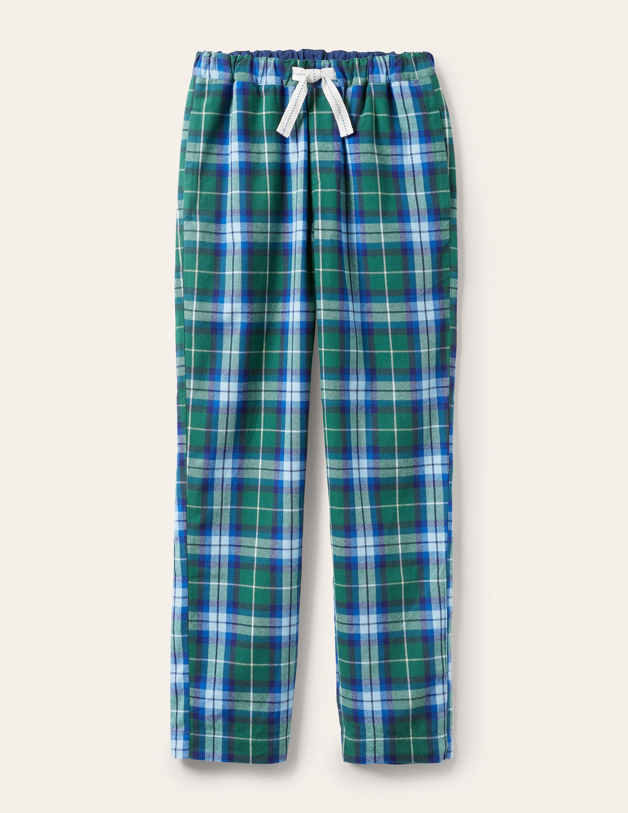 Brushed Cotton Pajama Bottoms-Trekking Green/Duke Check - Image 6