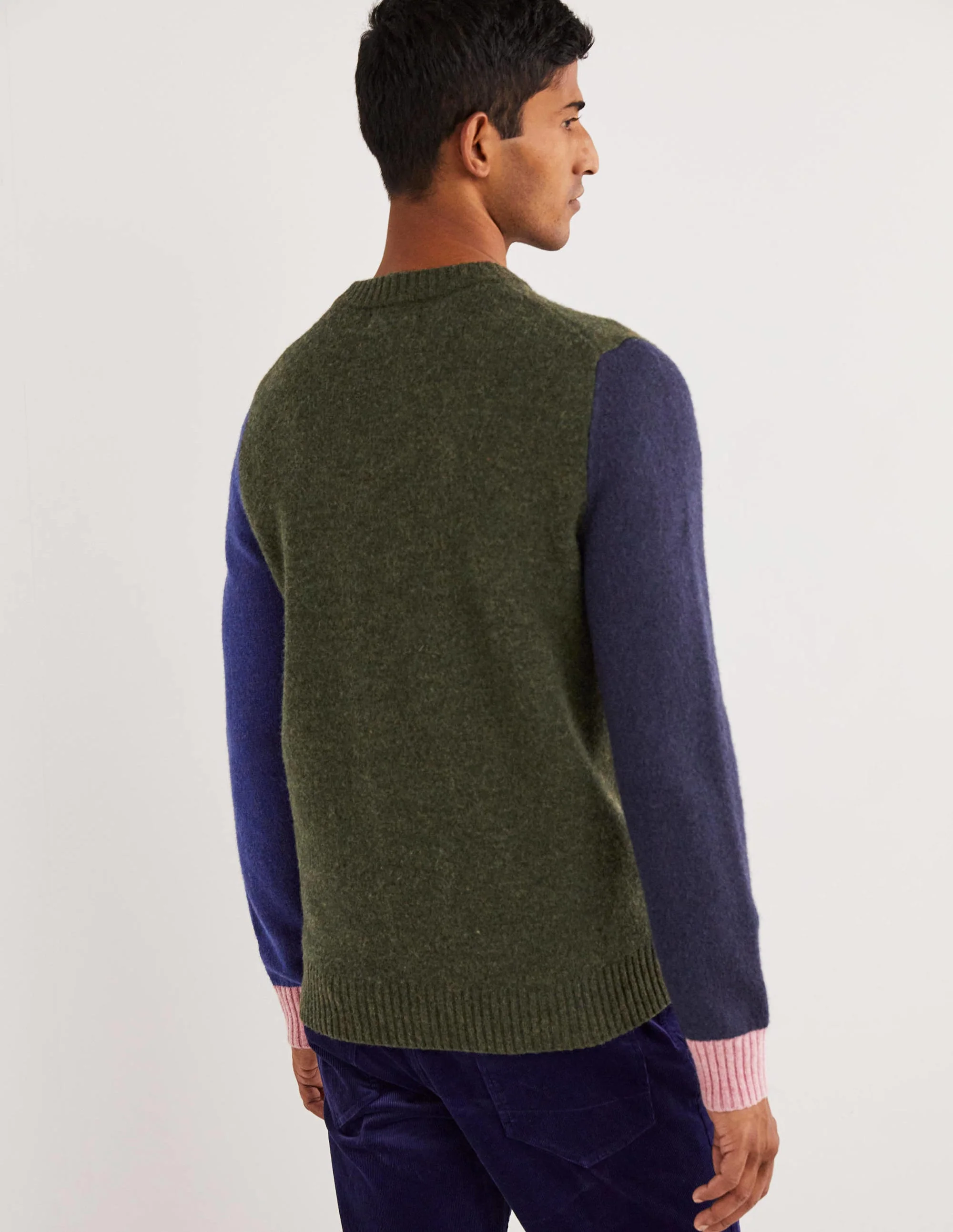 Brushed Lambswool Sweater-Multi Colourblock - Image 3