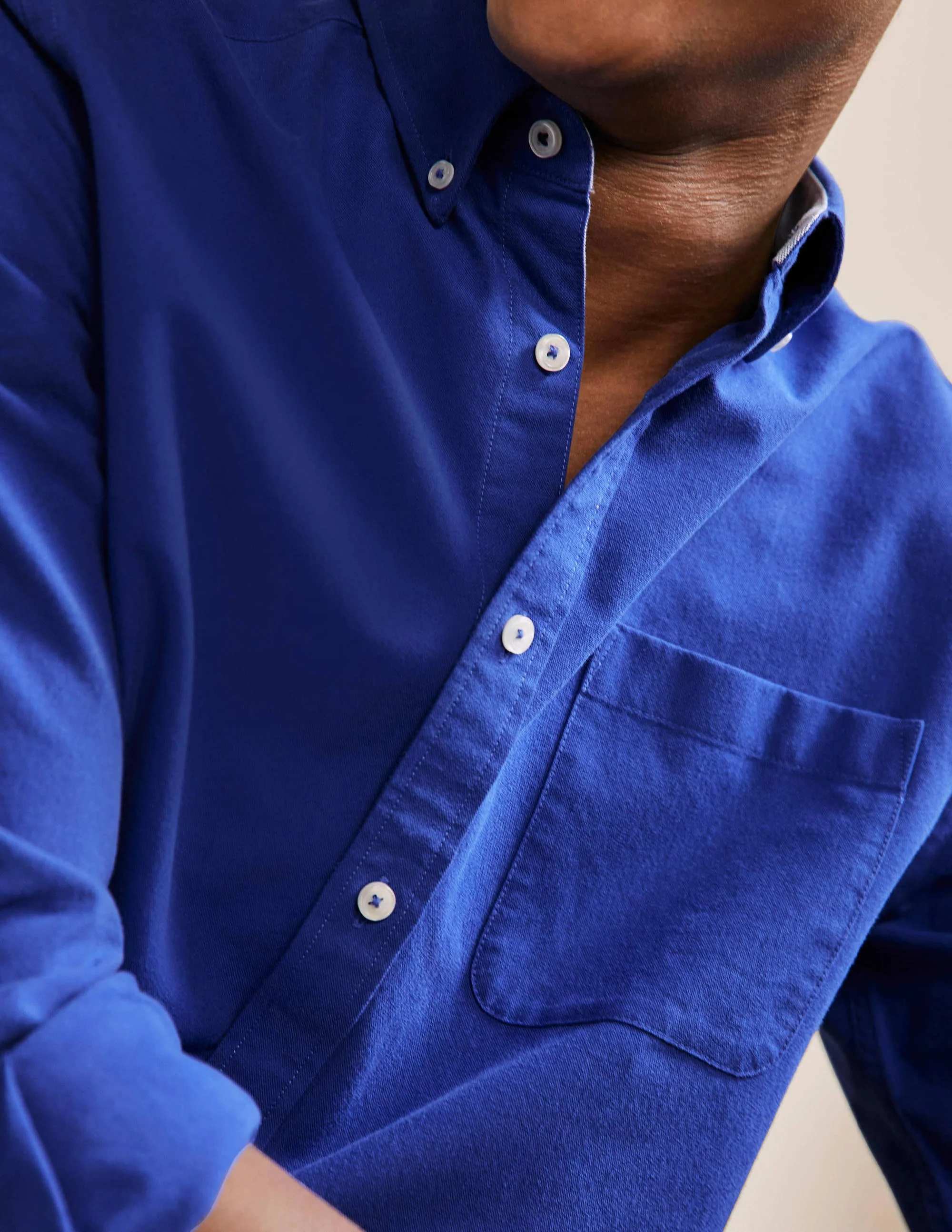 Button Down Oxford Shirt-Bright Blue - Image 2