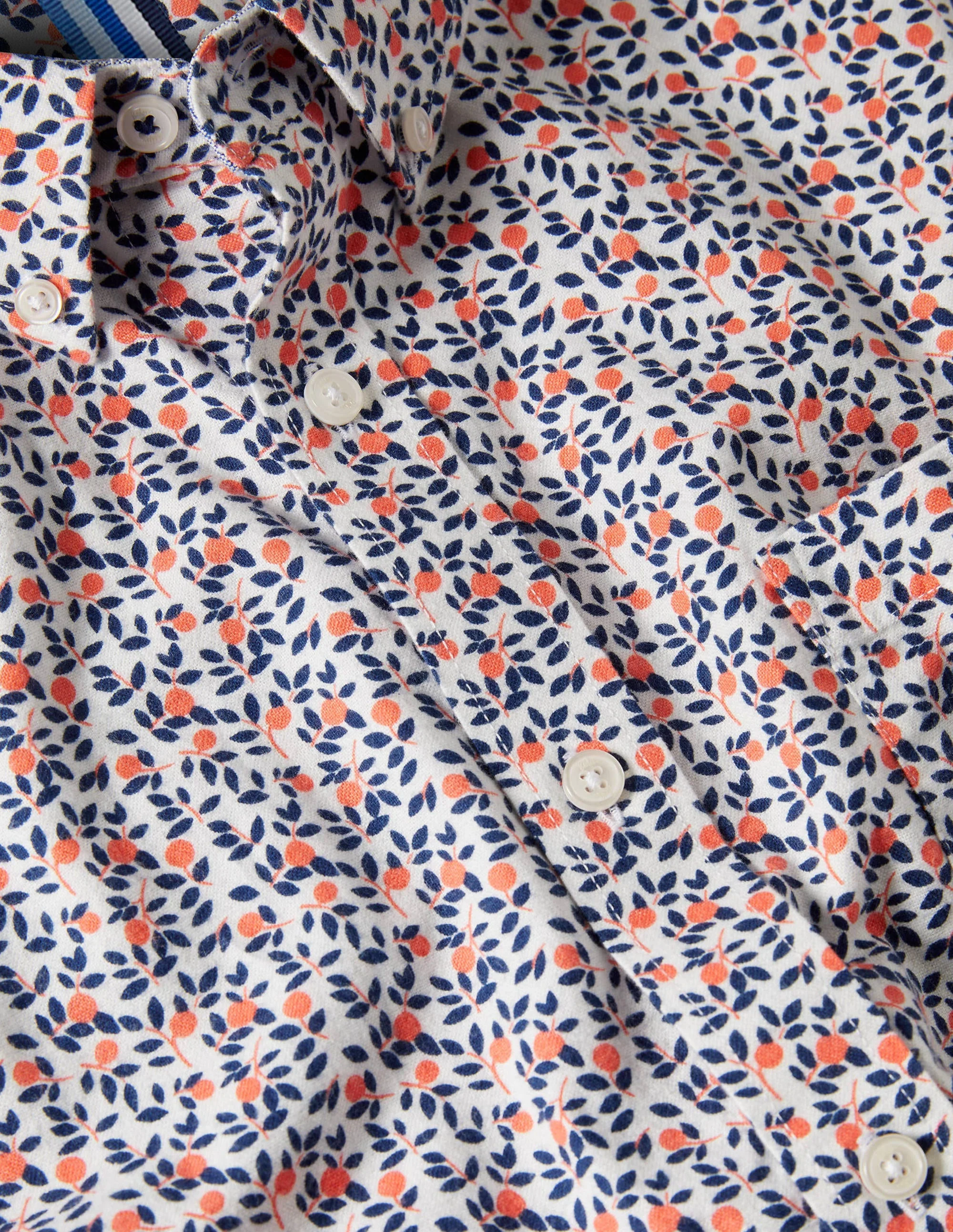 Button Down Oxford Shirt-Persimmon Fruit Foliage - Image 5