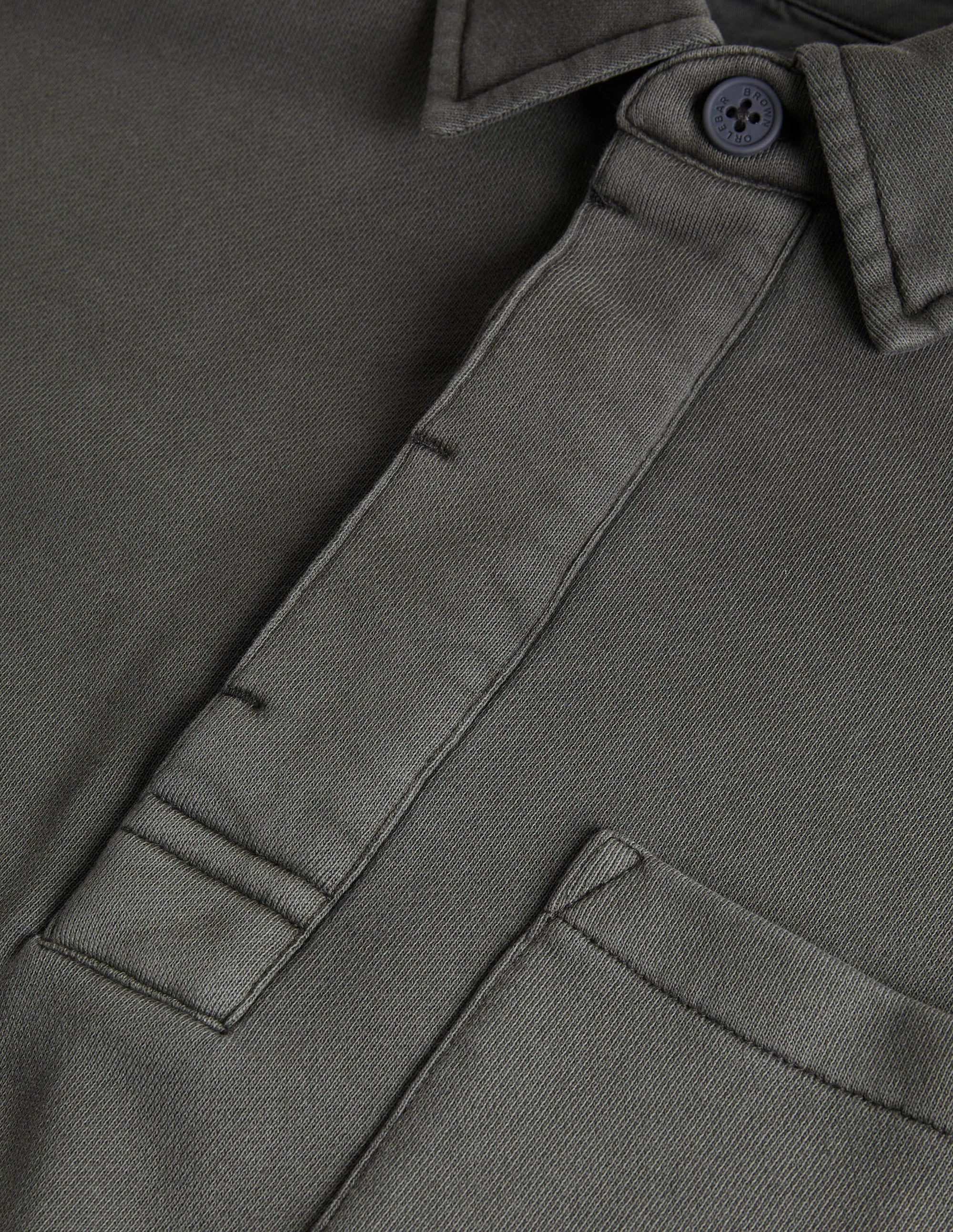 Button Neck Sweatshirt-Dark Grey - Image 6