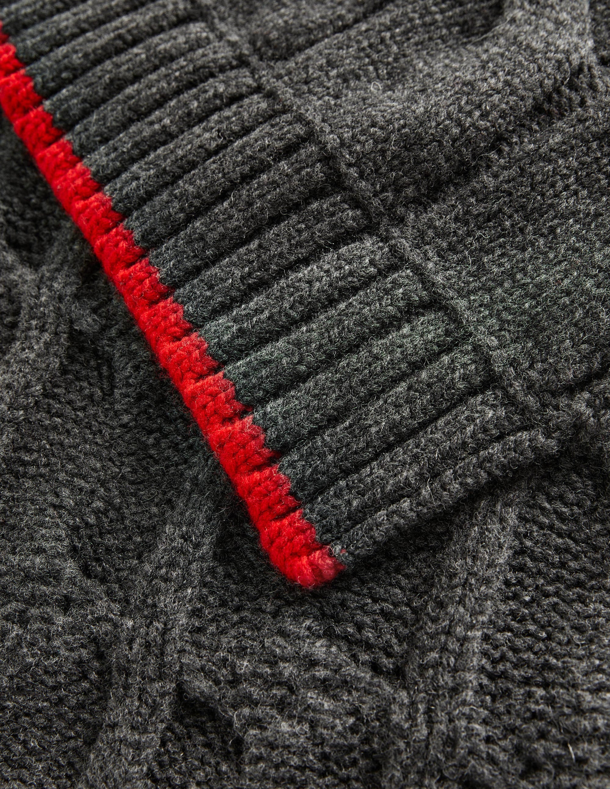 Cable Scarf-Charcoal - Image 2