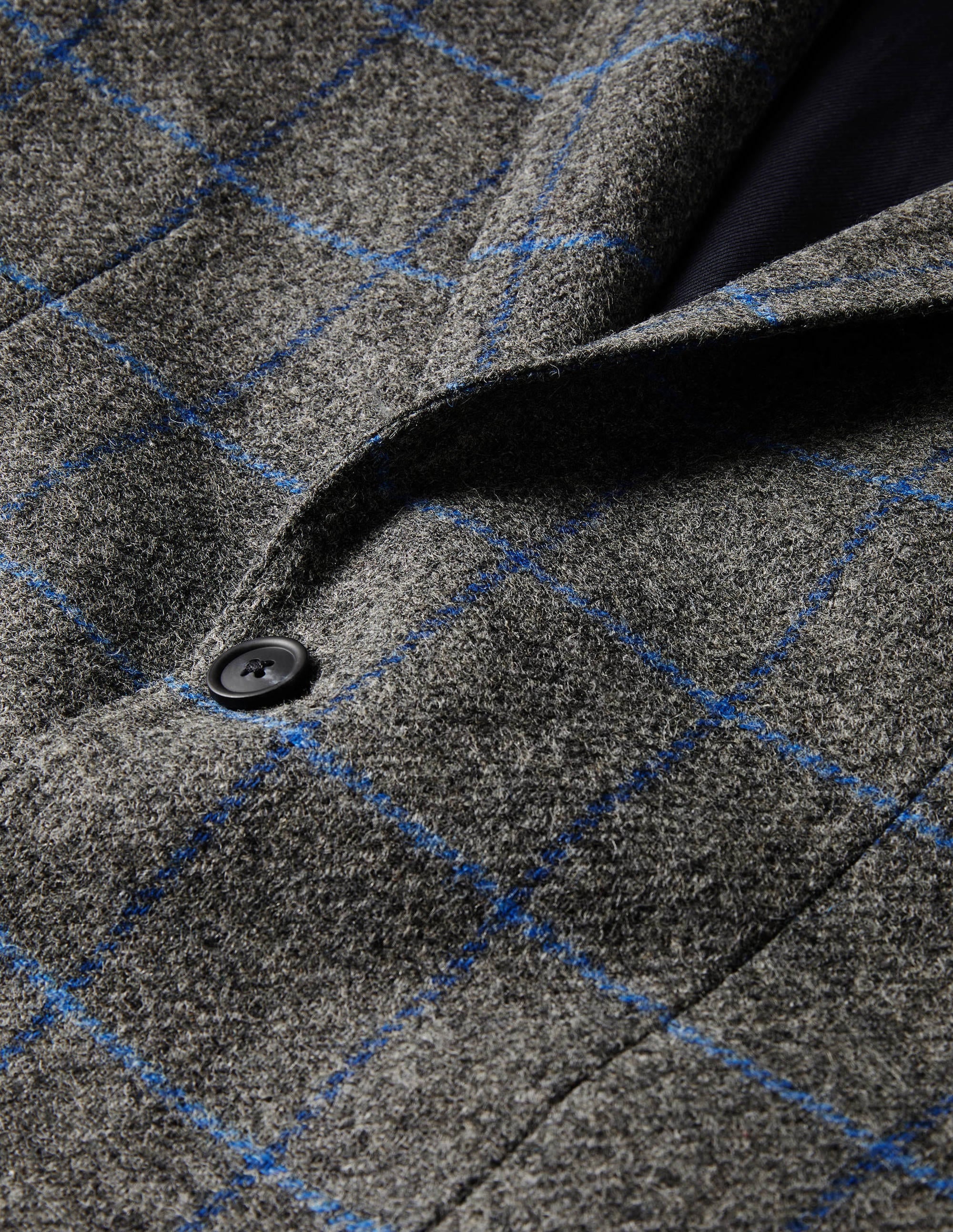 Caldey British Tweed Blazer-Charcoal Windowpane - Image 6