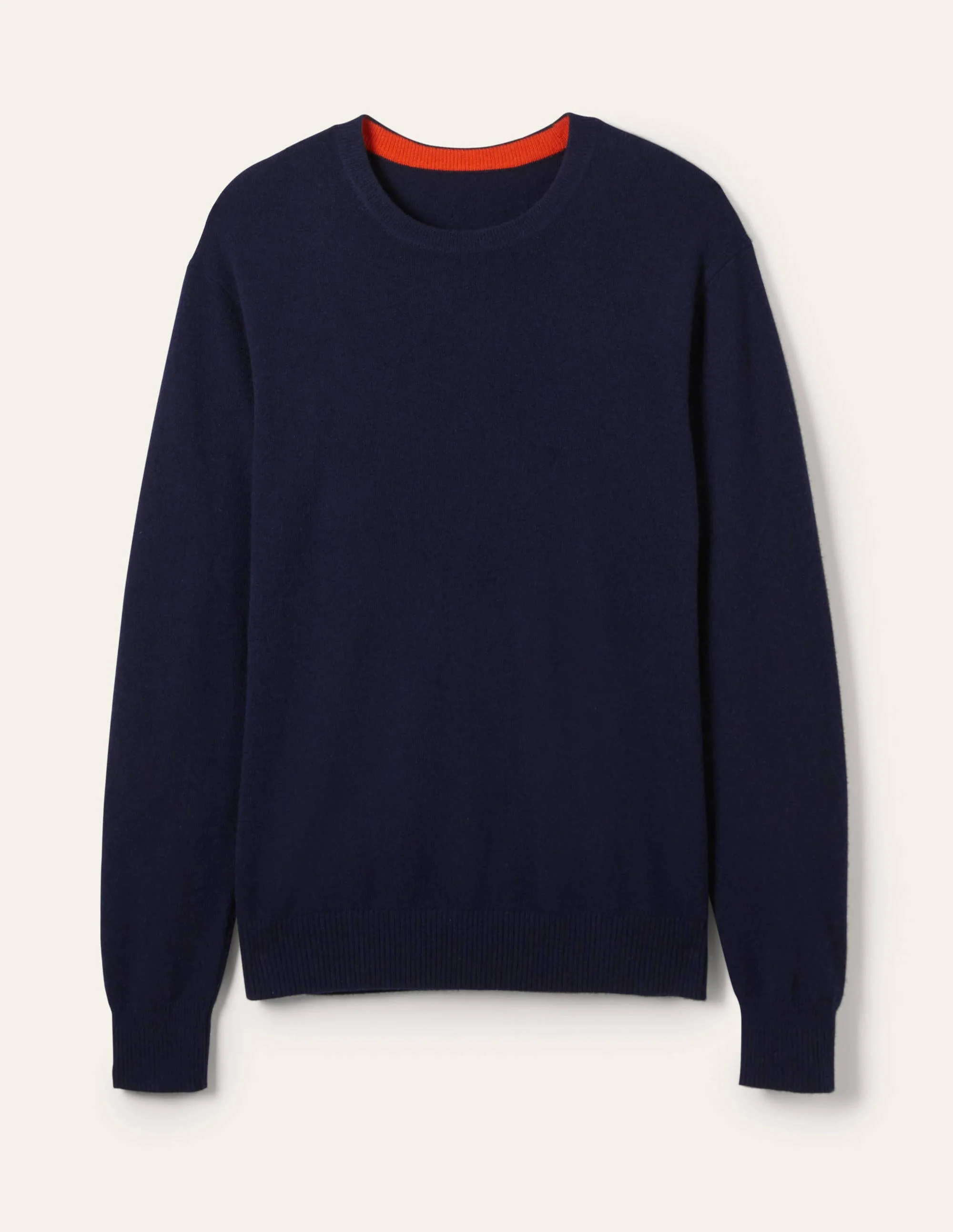 Cashmere Crew Neck Sweater-Navy - Image 5