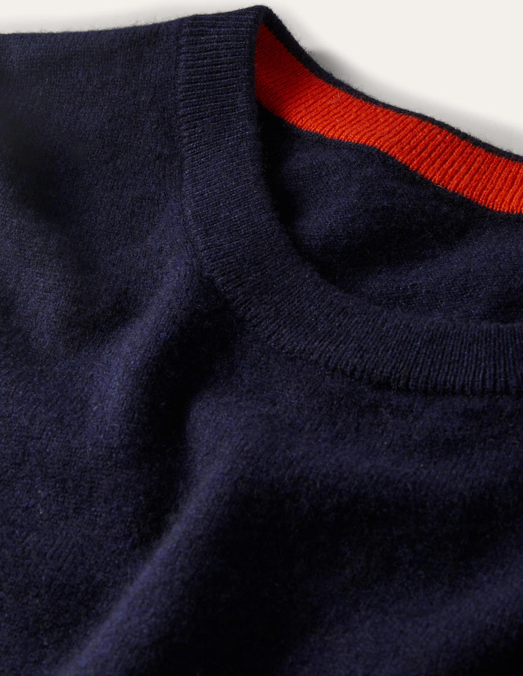 Cashmere Crew Neck Sweater-Navy - Image 9
