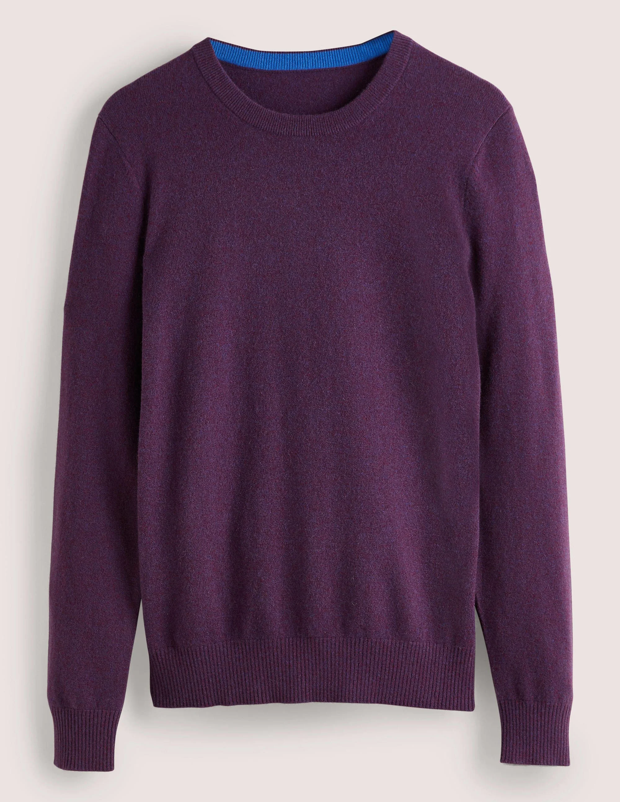 Cashmere Crew Neck Sweater-Plum Perfect Melange - Image 5