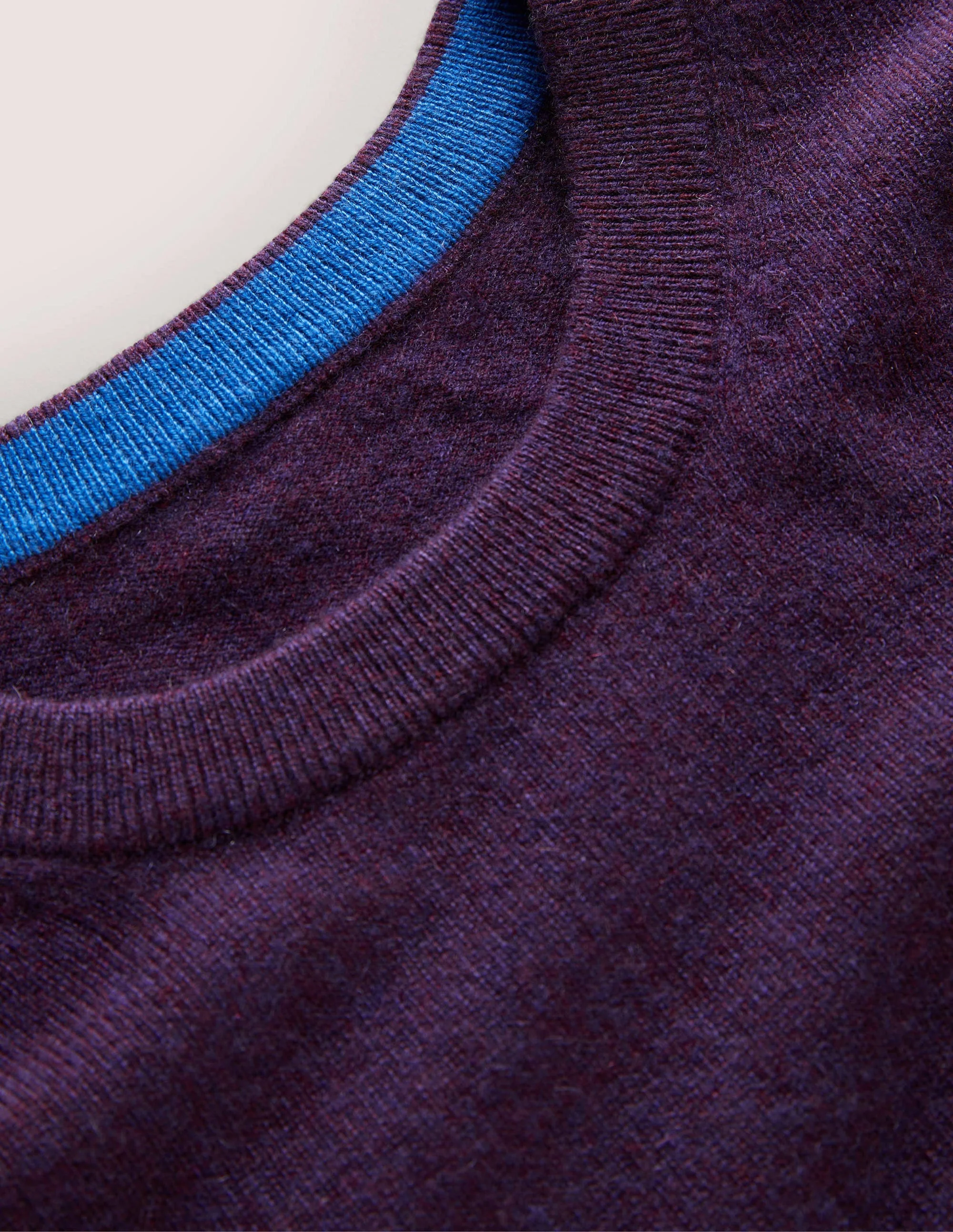 Cashmere Crew Neck Sweater-Plum Perfect Melange - Image 6