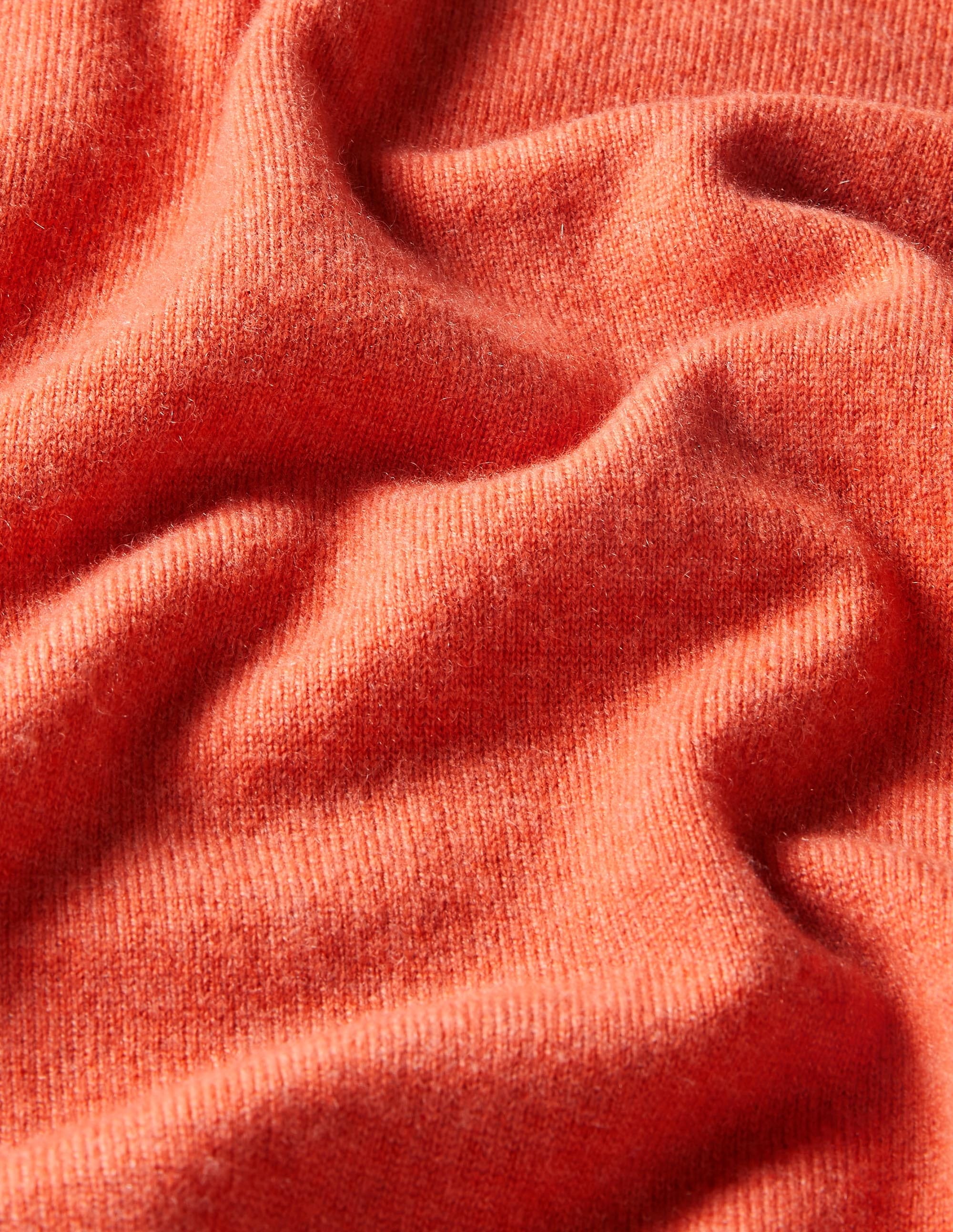 Cashmere Crew Neck Sweater-Washed Clementine - Image 5