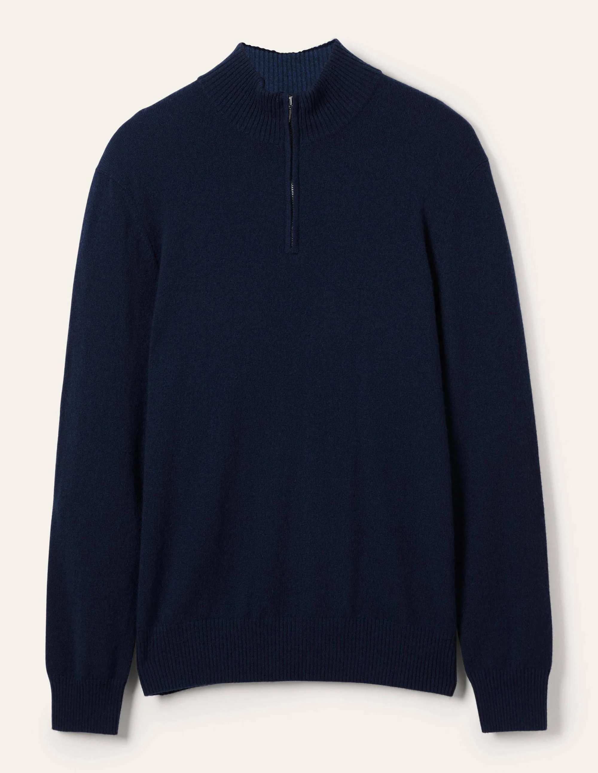 Cashmere Half-Zip Sweater-Navy - Image 5