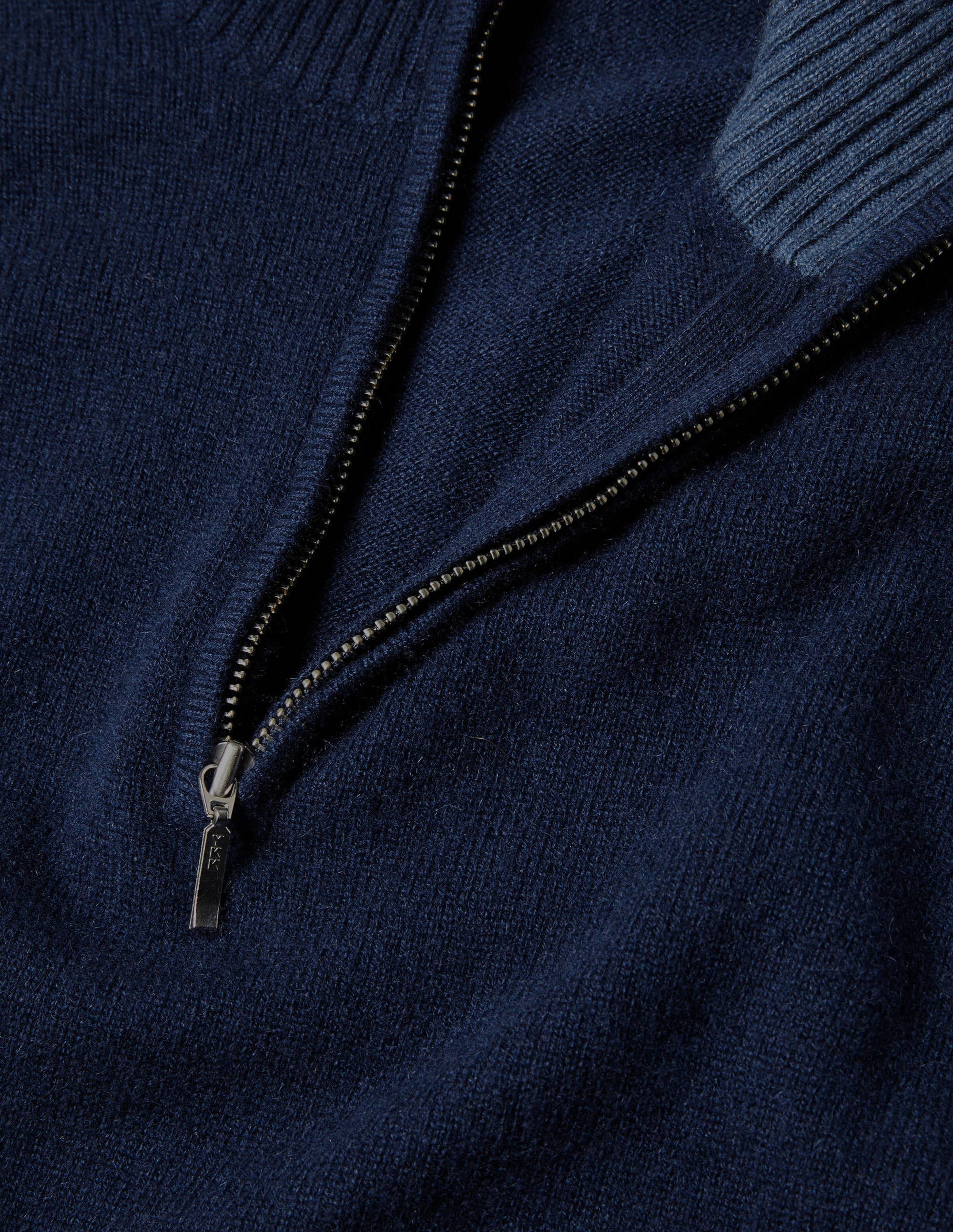 Cashmere Half-Zip Sweater-Navy - Image 6