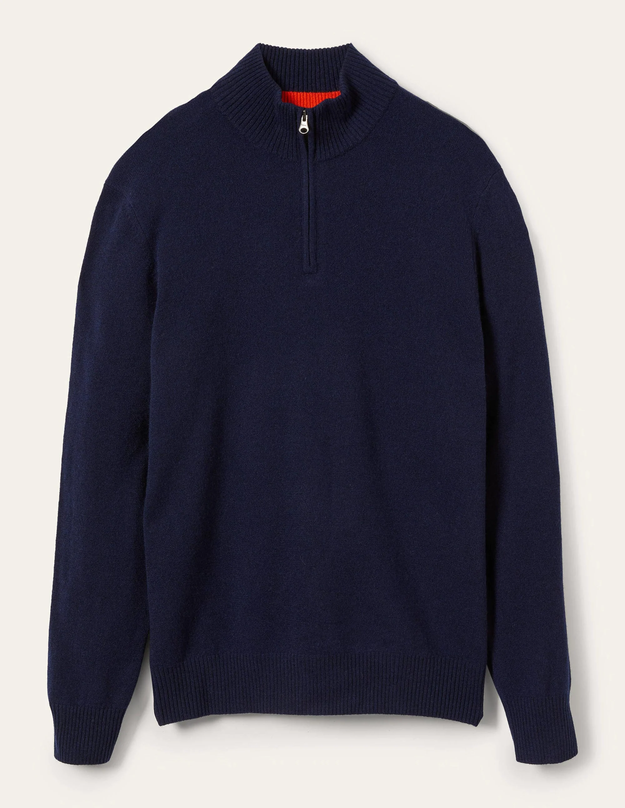 Cashmere Half-Zip Sweater-Navy - Image 10