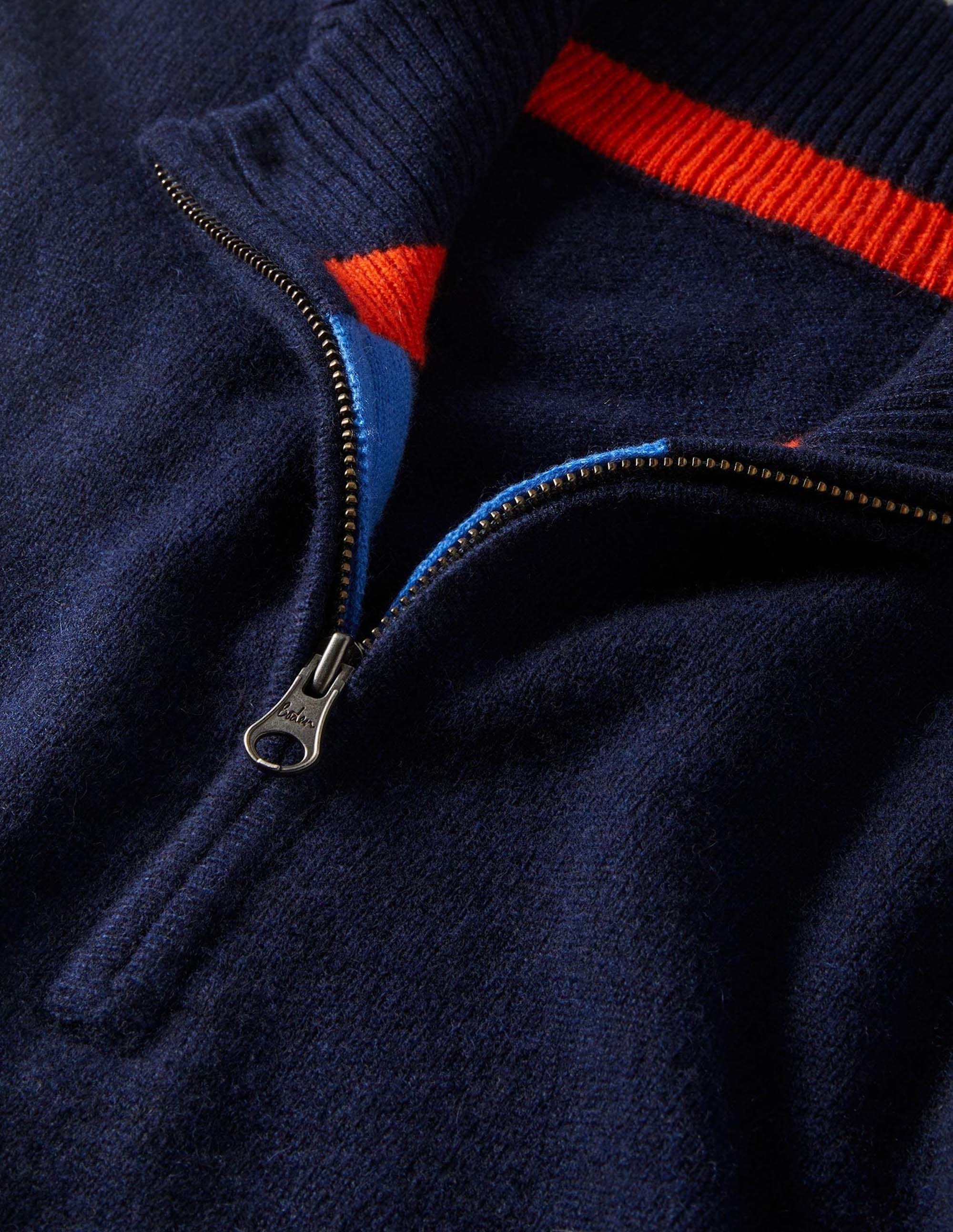 Cashmere Half-Zip Sweater-Navy - Image 9
