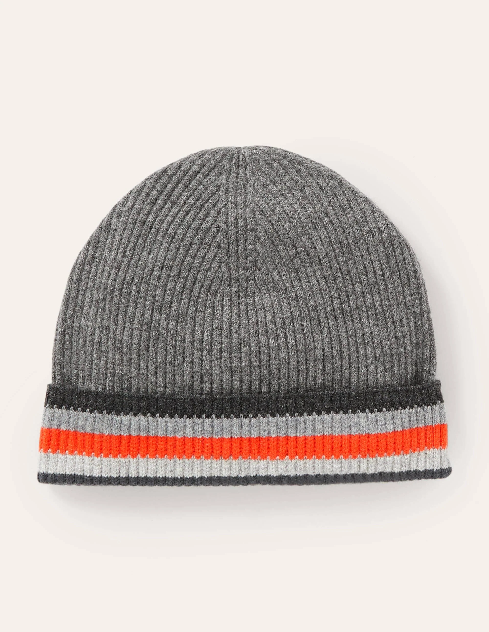 Cashmere Hat-Grey Stripe
