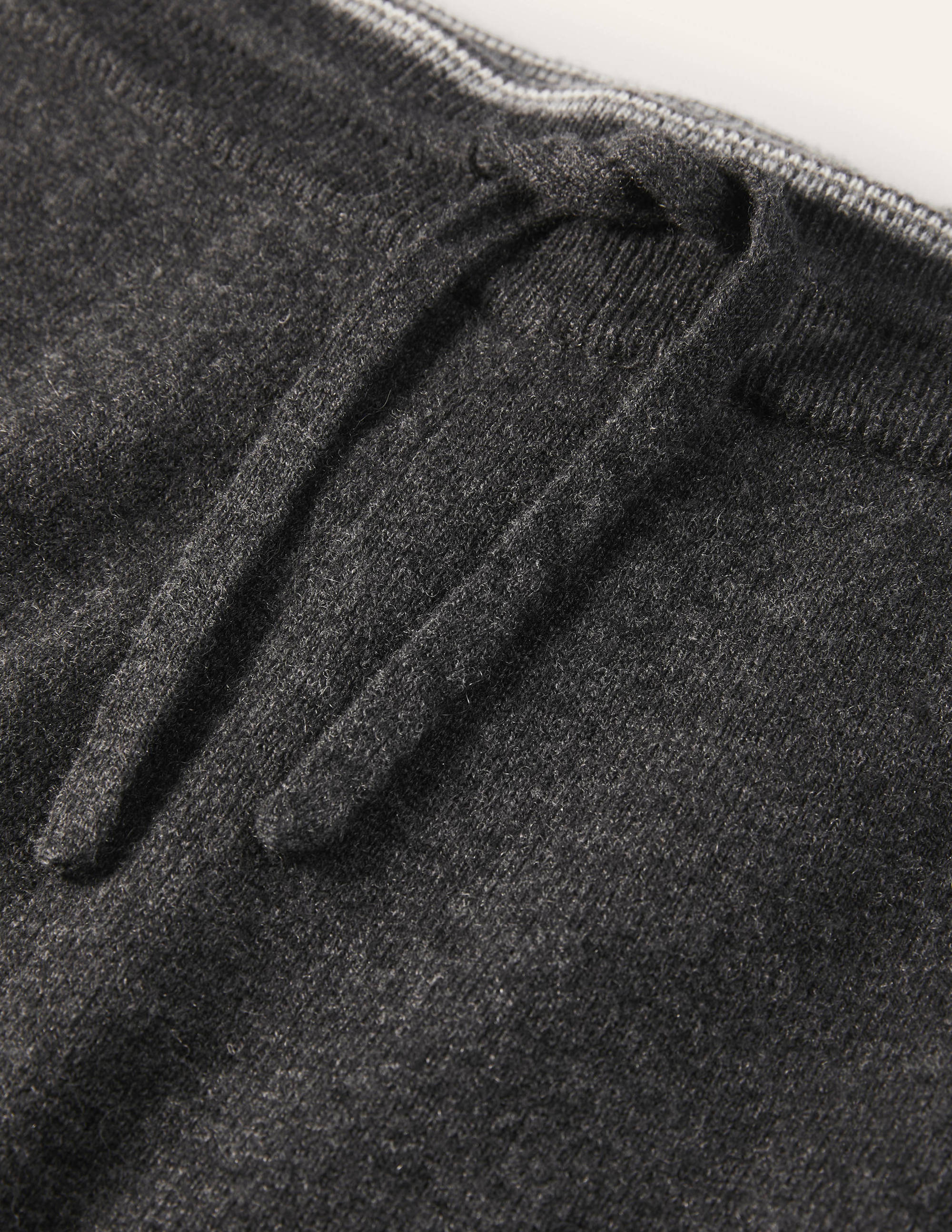 Cashmere Knitted Joggers-Dark Grey Melange - Image 6
