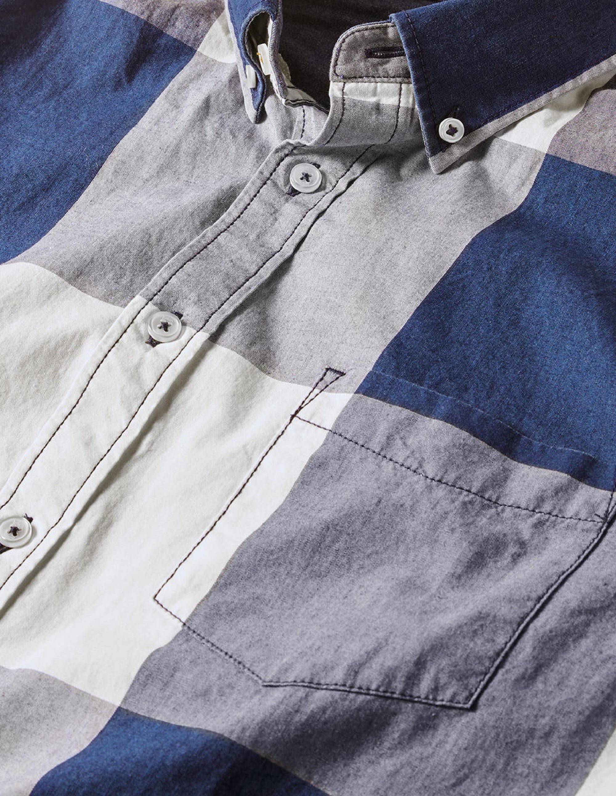 Casual Check Shirt-Indigo Gingham