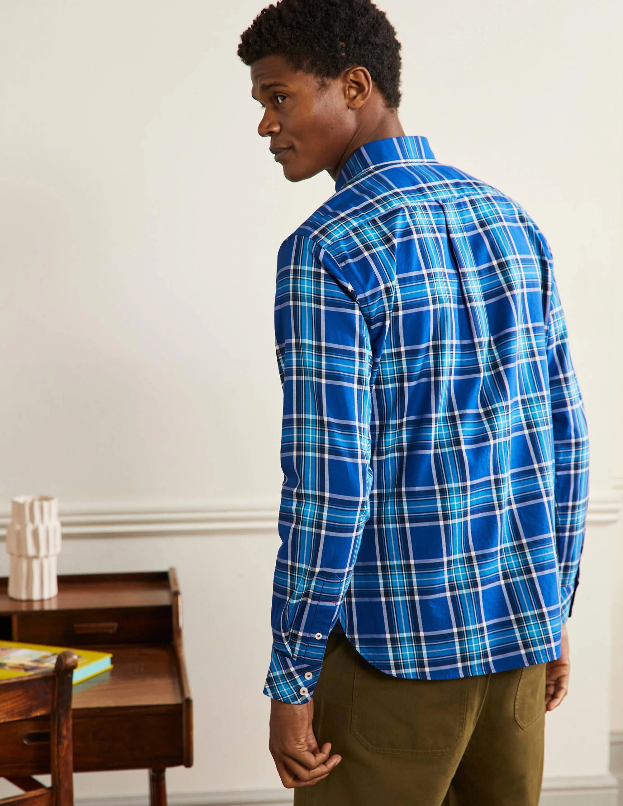 Casual Check Shirt-Regal Blue/ Blithe Check - Image 3