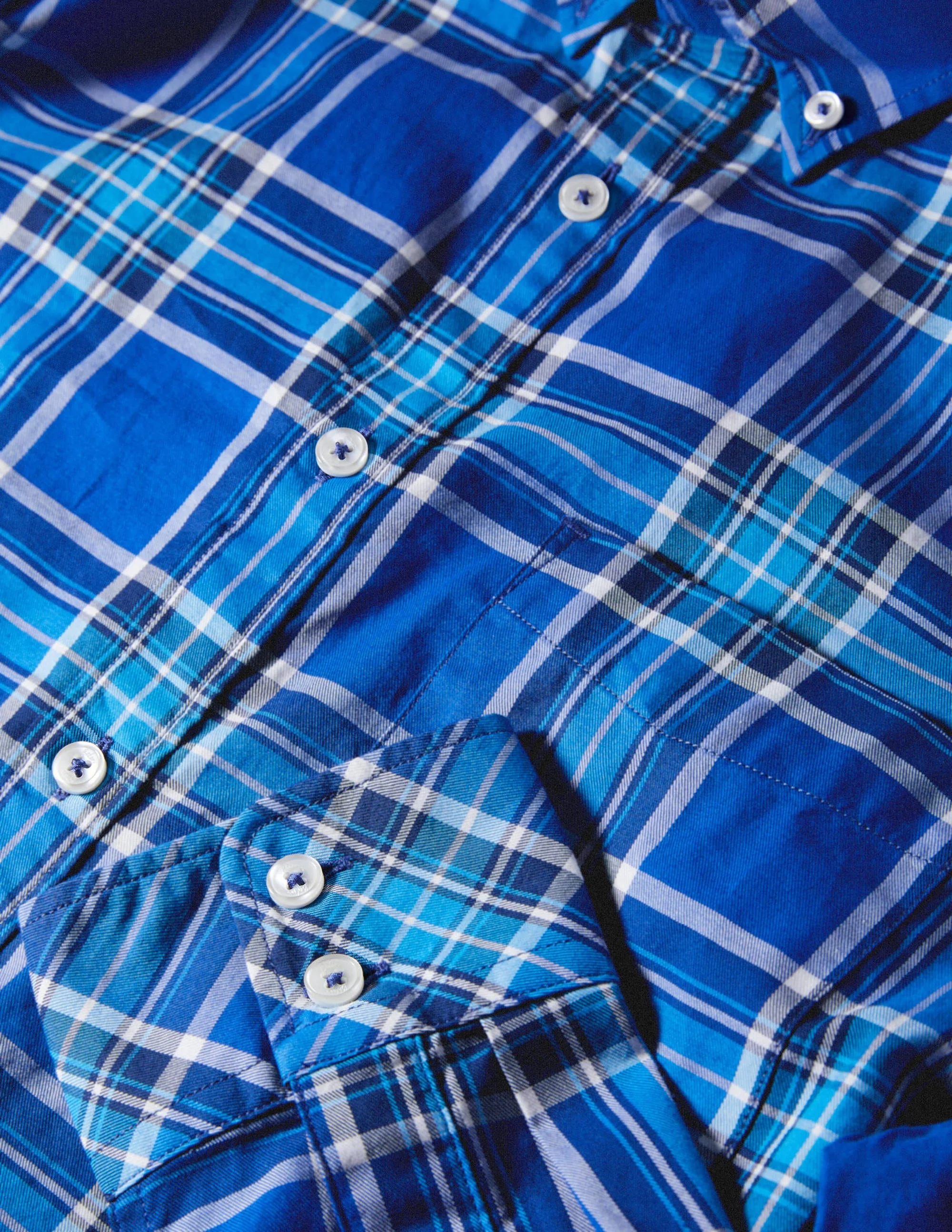 Casual Check Shirt-Regal Blue/ Blithe Check - Image 5