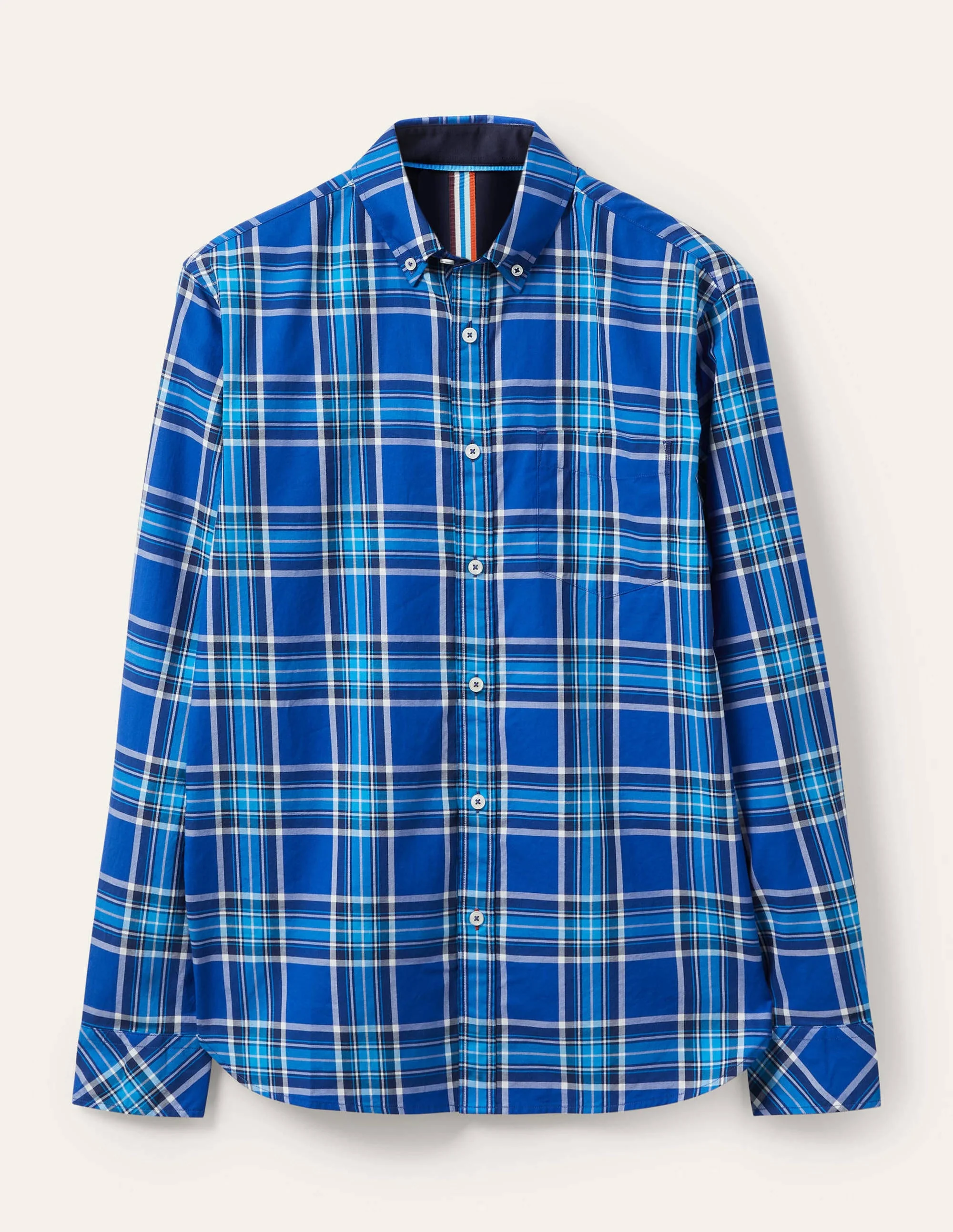 Casual Check Shirt-Regal Blue/ Blithe Check - Image 6