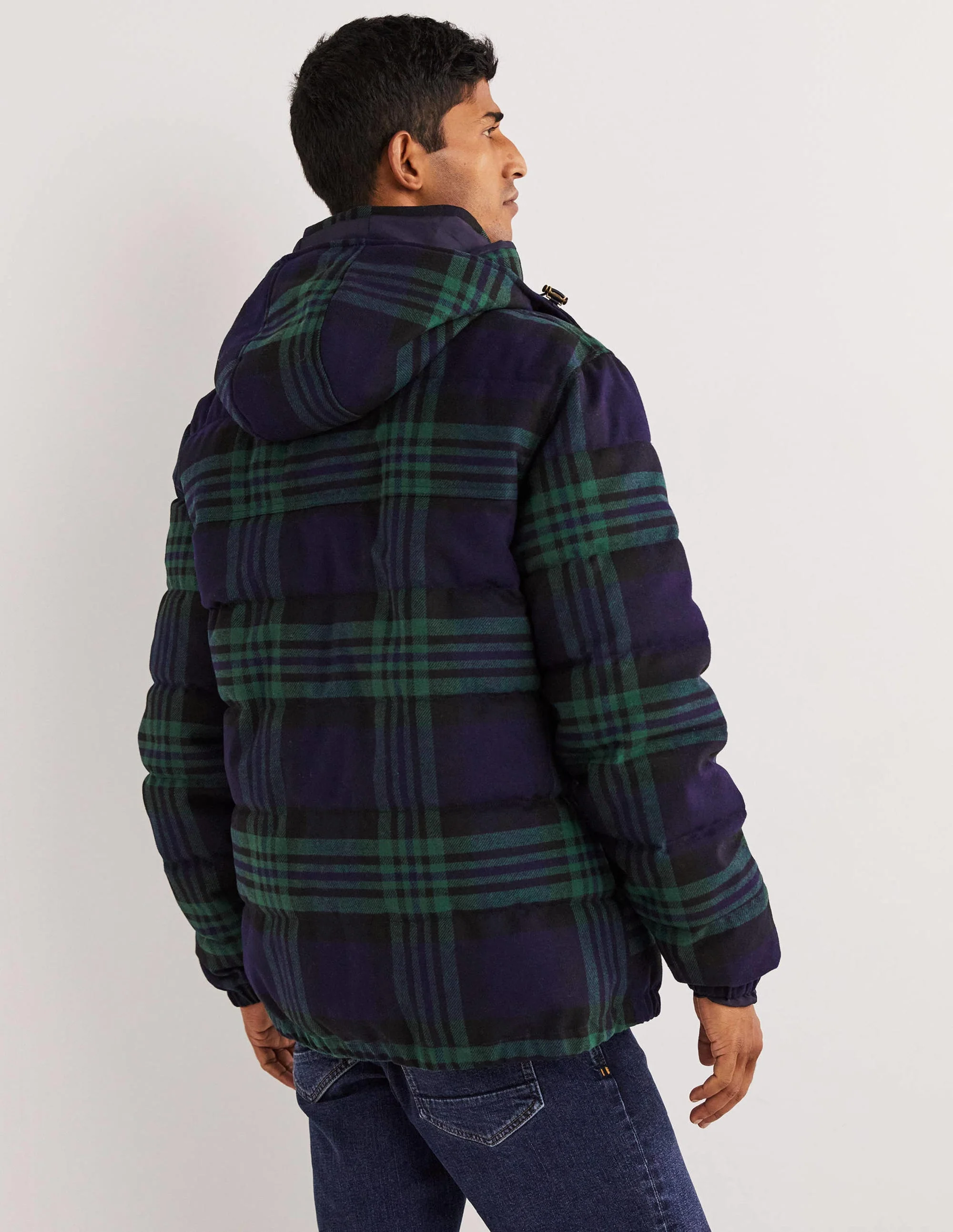 Check Puffer-College Navy/Green Check - Image 3