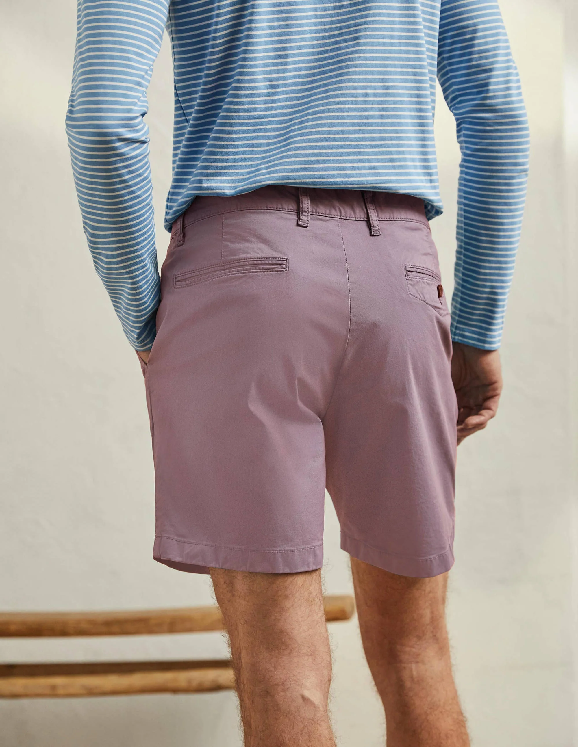 Chino Shorts-Pale Mauve - Image 3