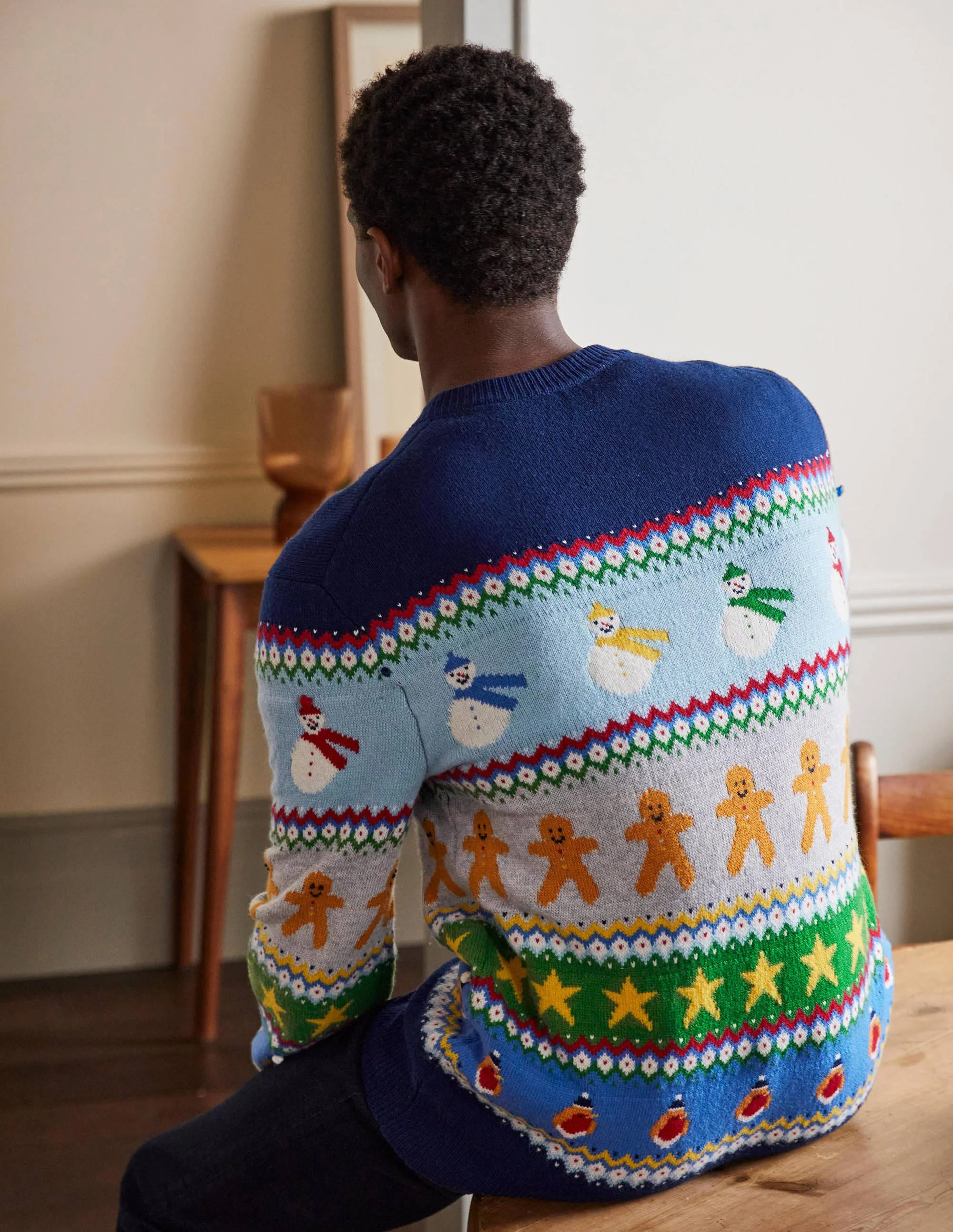 Christmas Crew Neck-Snowman Fairisle - Image 3