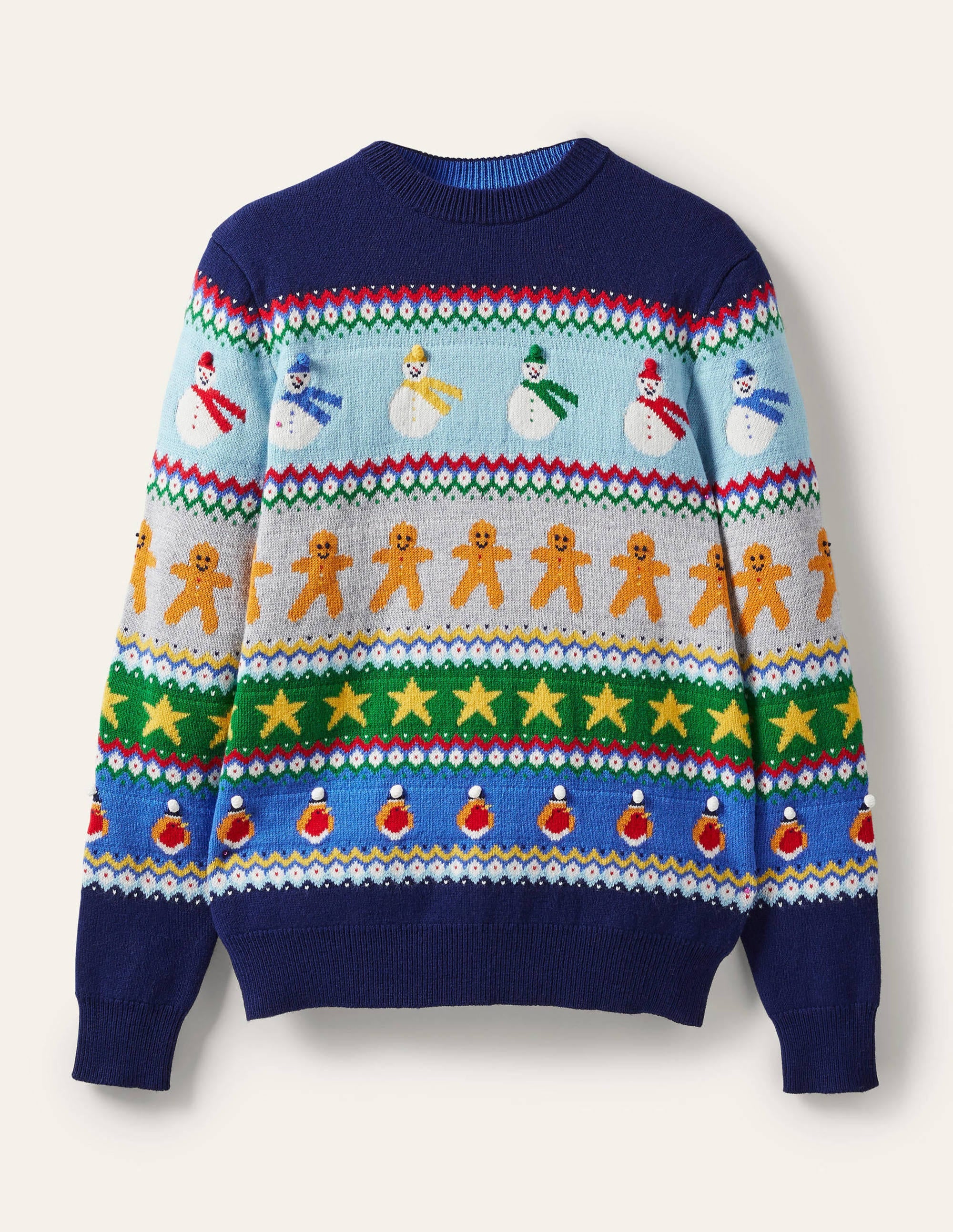 Christmas Crew Neck-Snowman Fairisle - Image 5