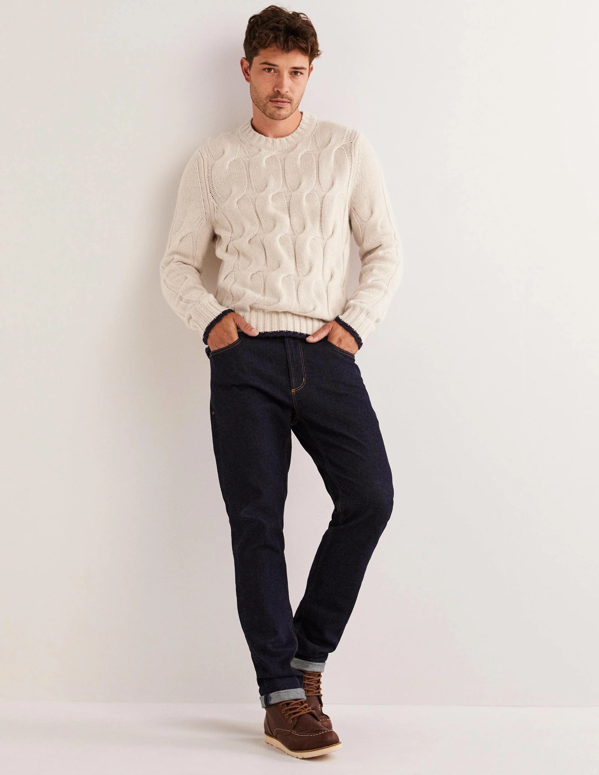 Chunky Cable Sweater-Ecru Cable - Image 4