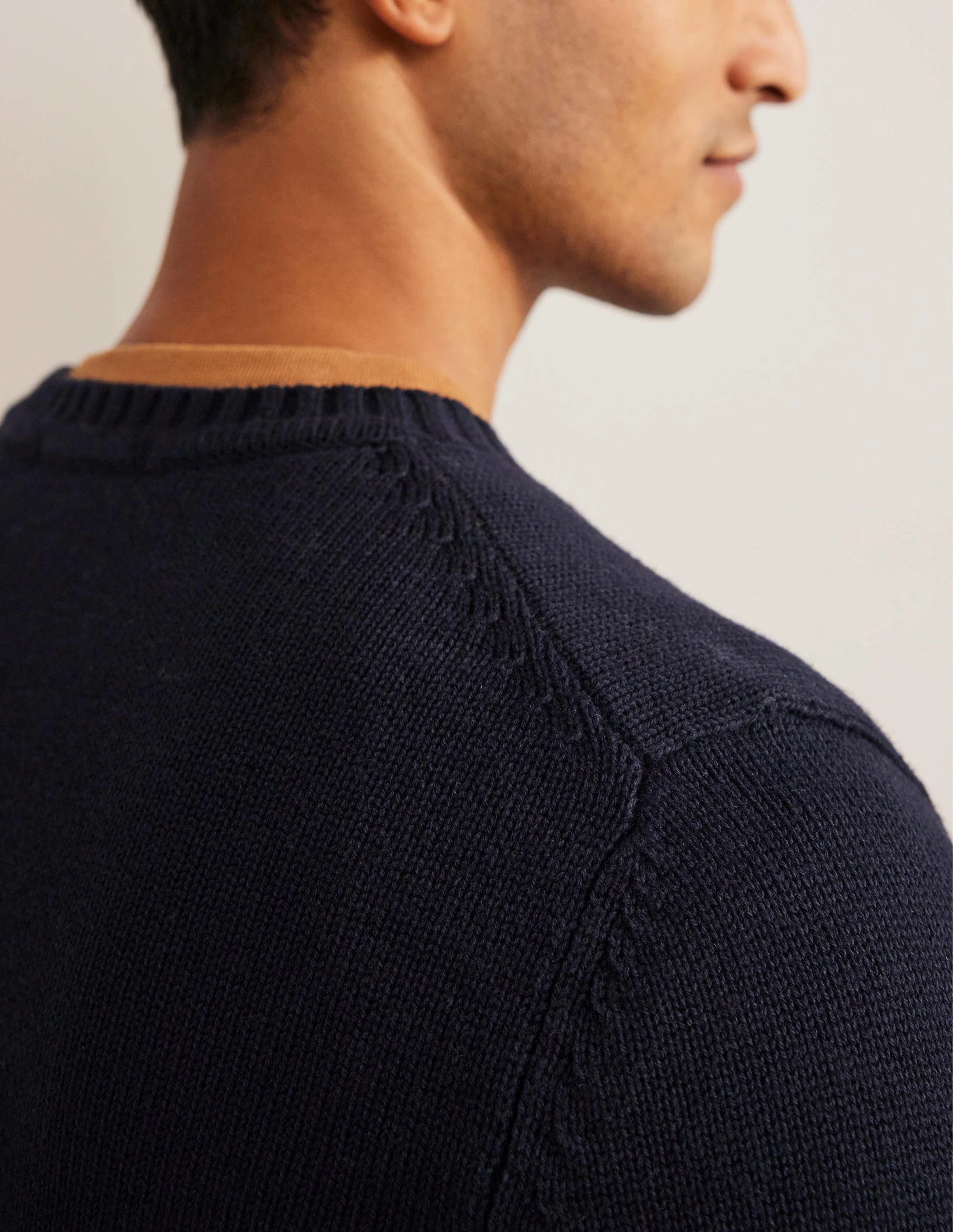 Chunky Cotton Cashmere Crew-French Navy - Image 5