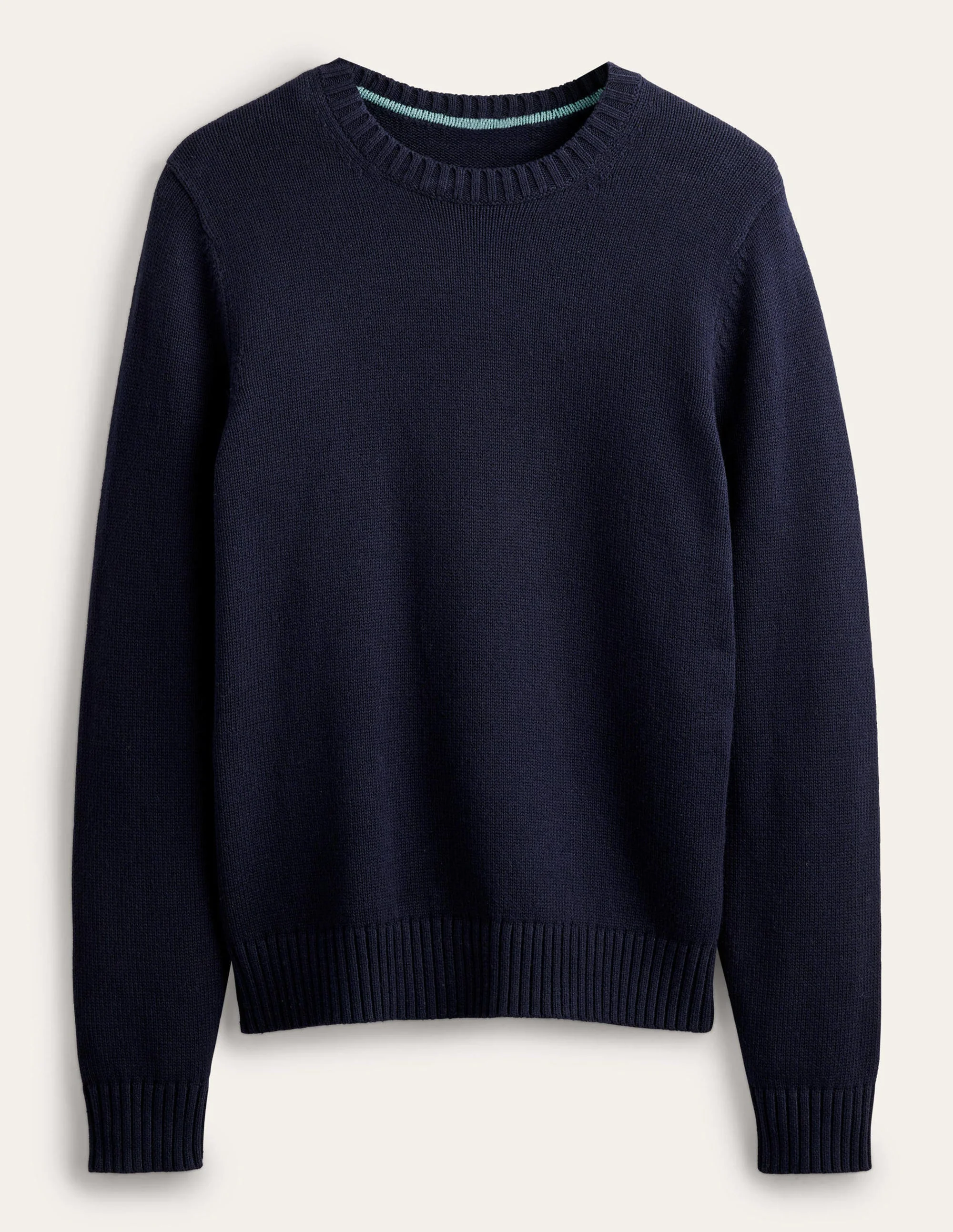 Chunky Cotton Cashmere Crew-French Navy - Image 6
