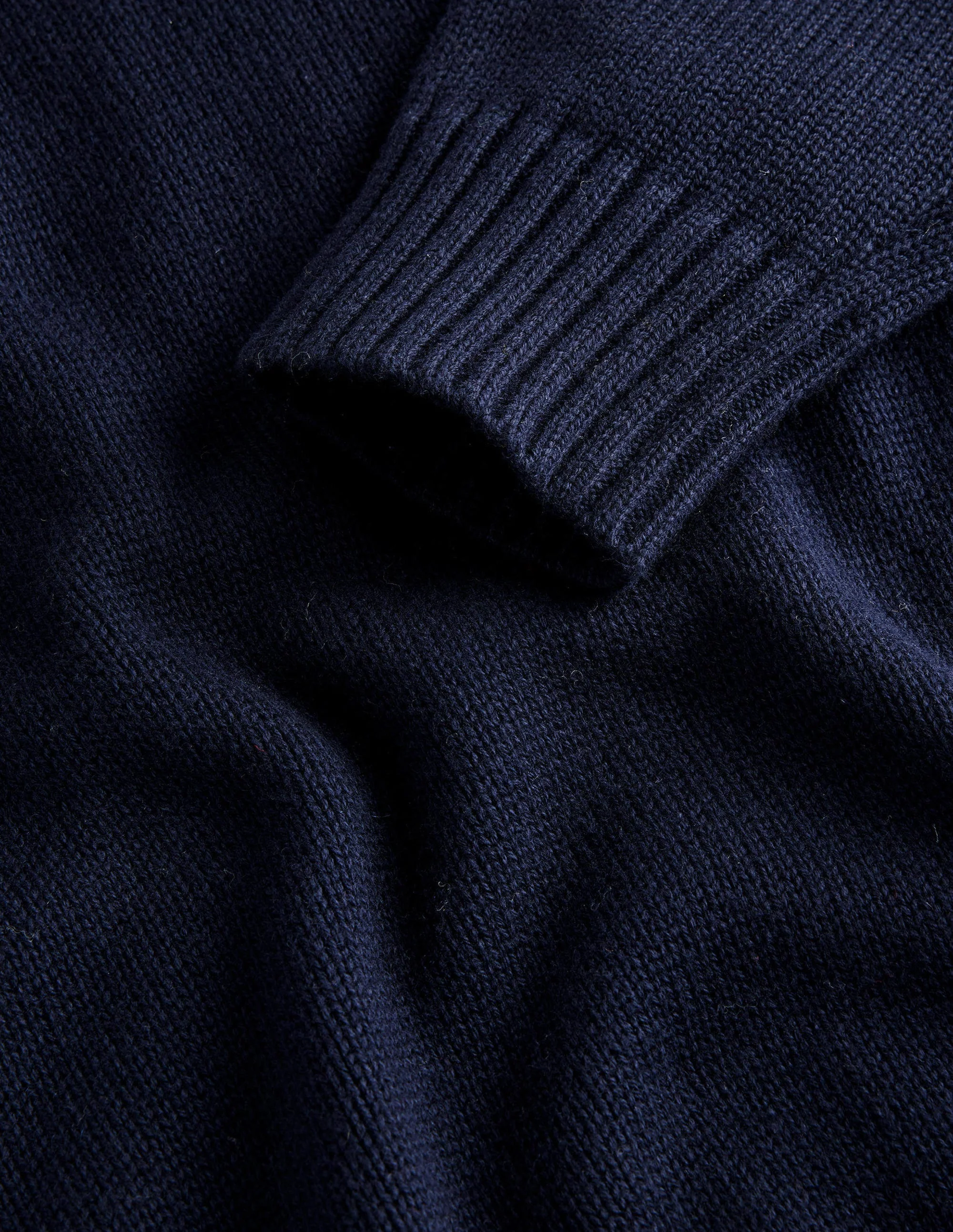 Chunky Cotton Cashmere Crew-French Navy - Image 7