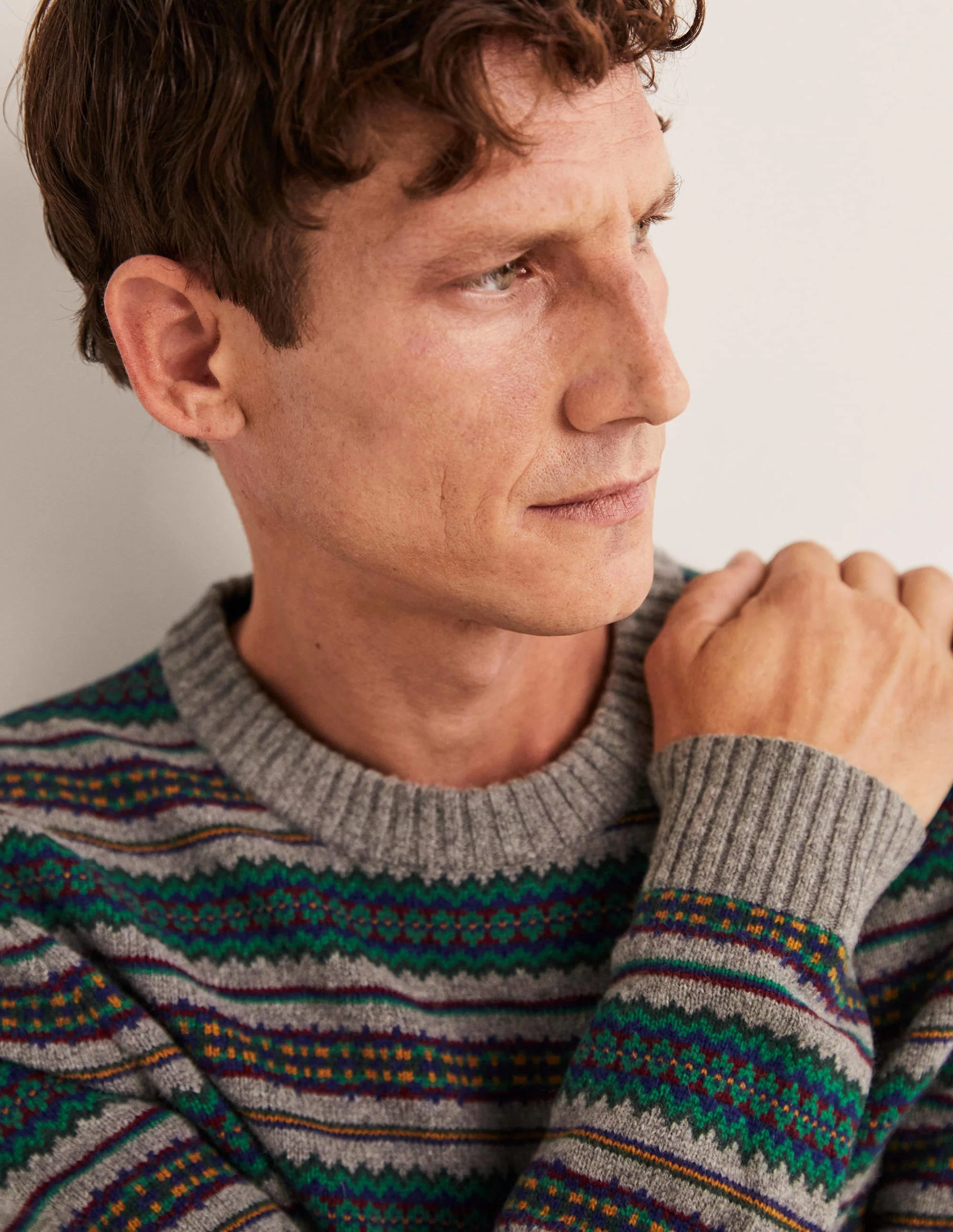 Chunky Wool Crew Neck-Fair Isle - Image 2