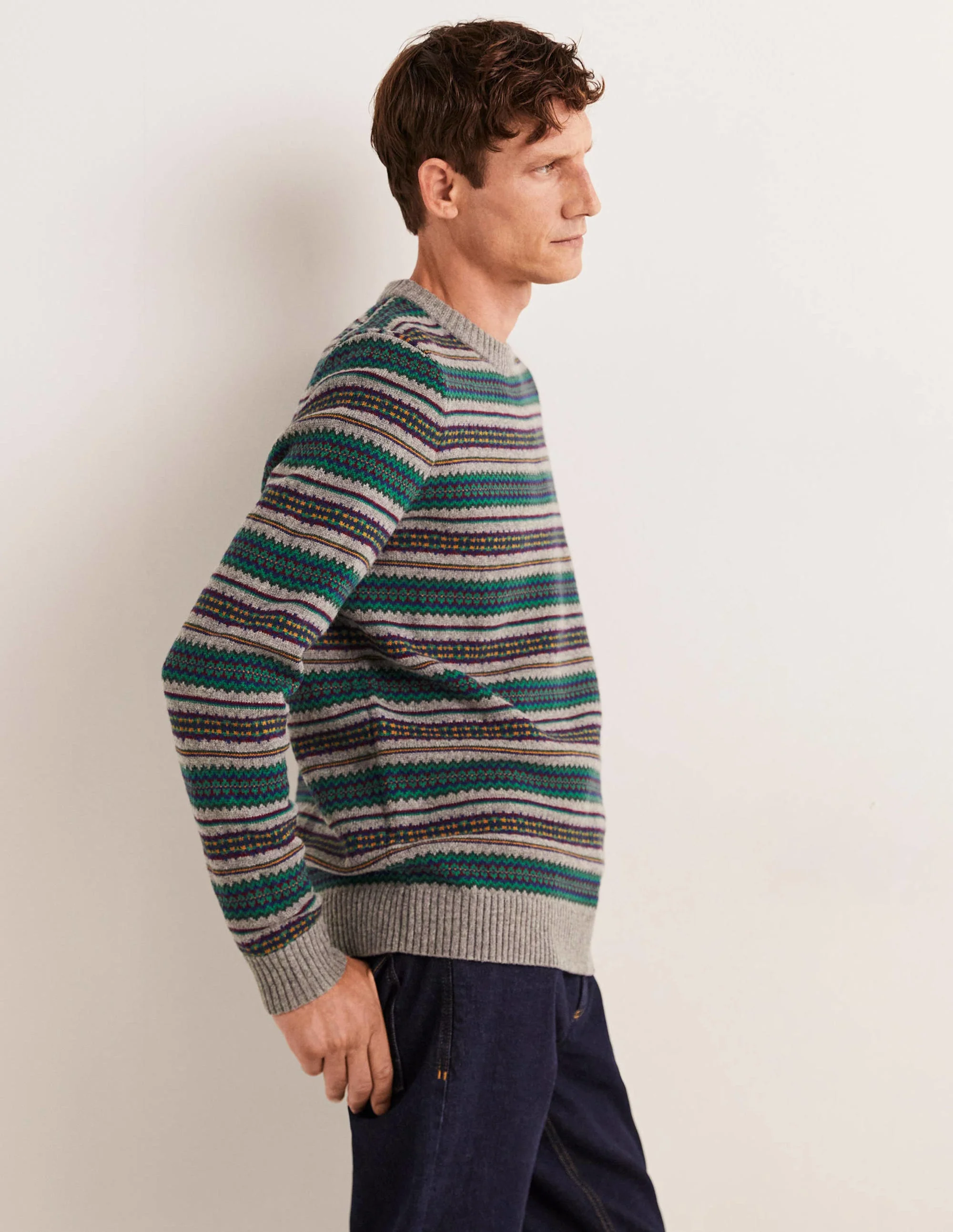 Chunky Wool Crew Neck-Fair Isle - Image 4