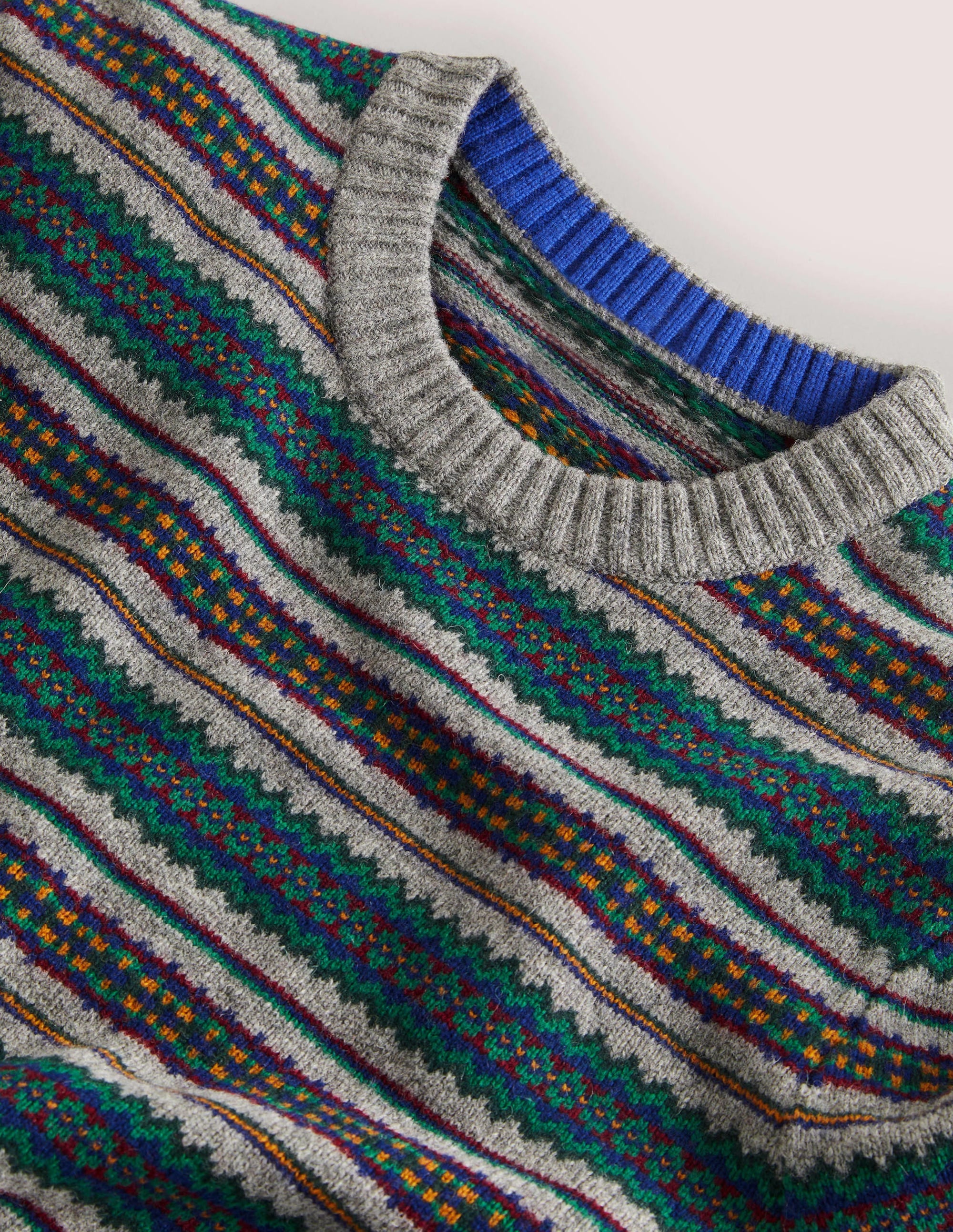 Chunky Wool Crew Neck-Fair Isle - Image 6
