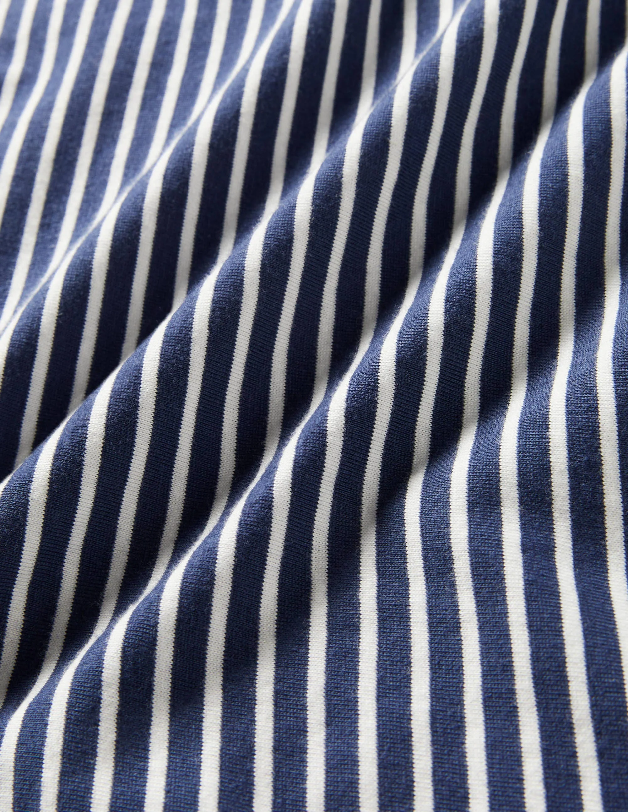 Classic Cotton T-shirt-Navy/Ivory Stripe - Image 5