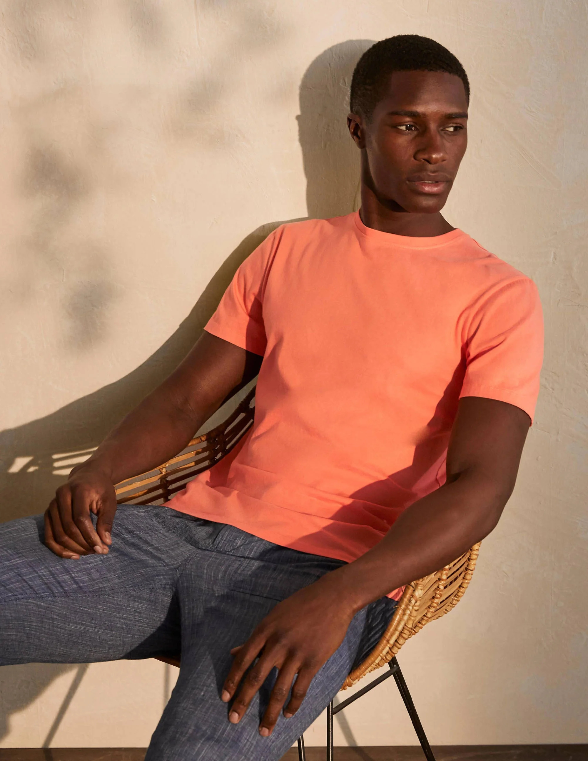 Classic Cotton T-shirt-Peach Echo - Image 2