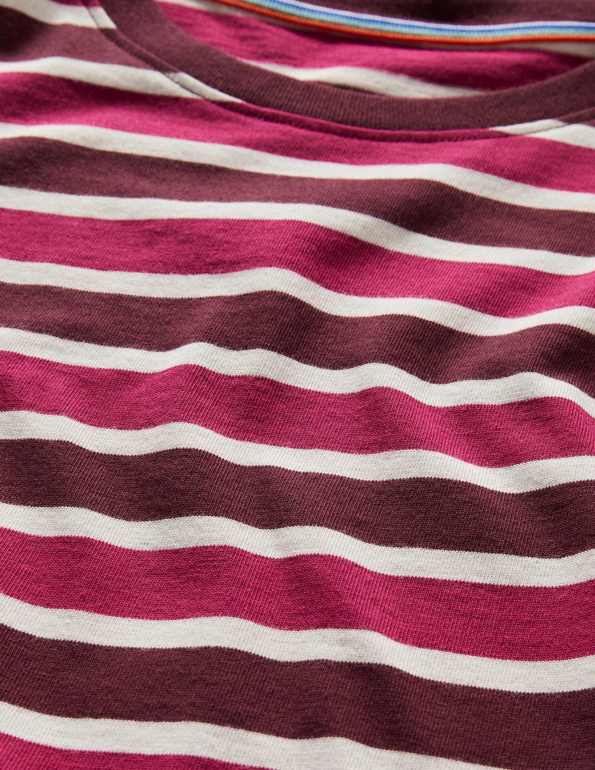 Classic Cotton T-shirt-Penelope Pink Stripe - Image 5