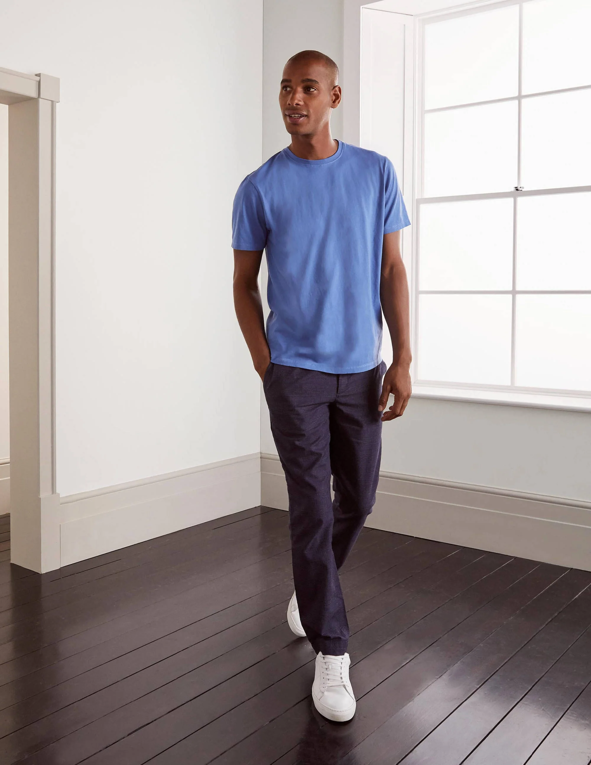 Classic Cotton T-shirt-Sky Blue - Image 2