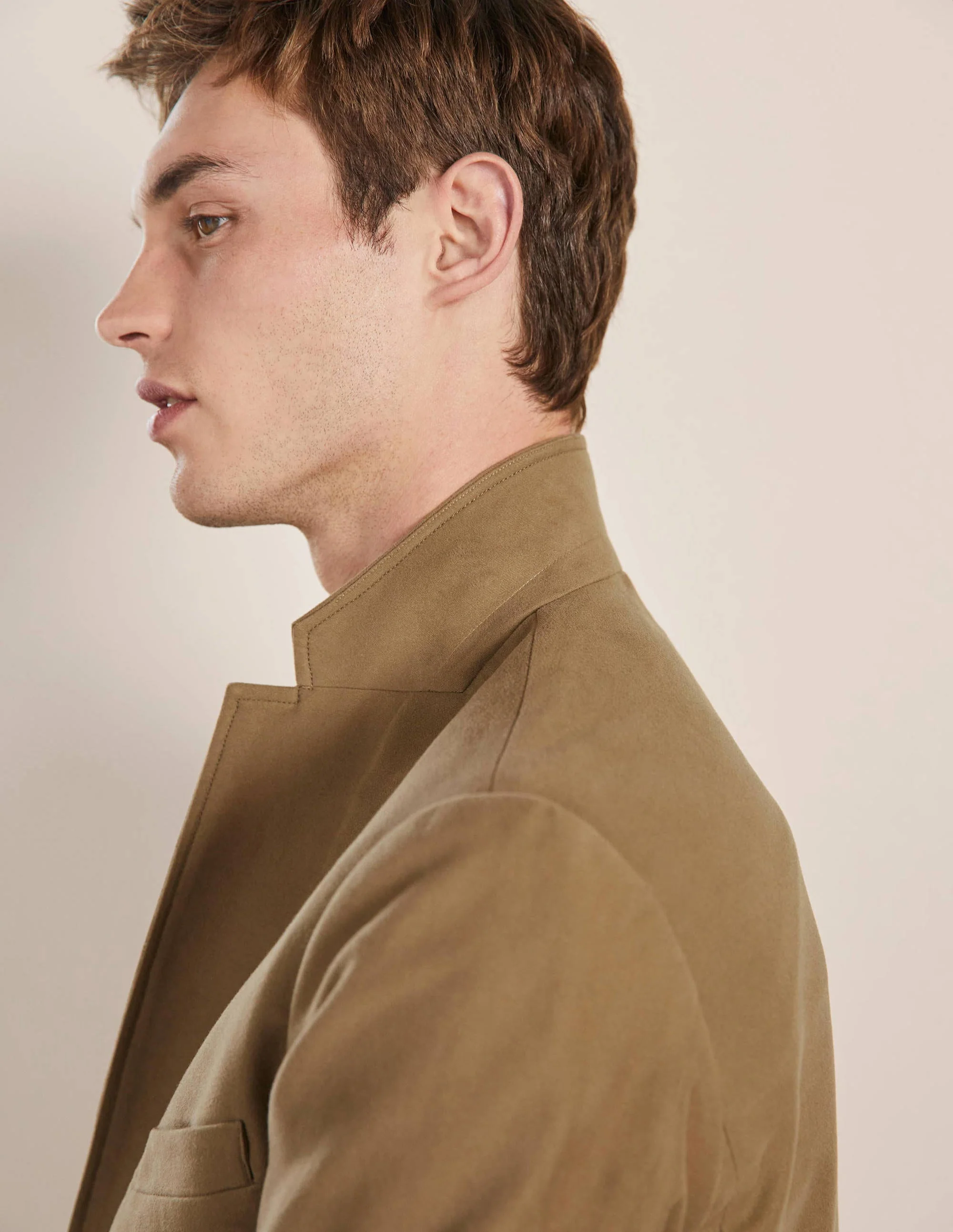 Classic Fit Moleskin Blazer-Otter - Image 5