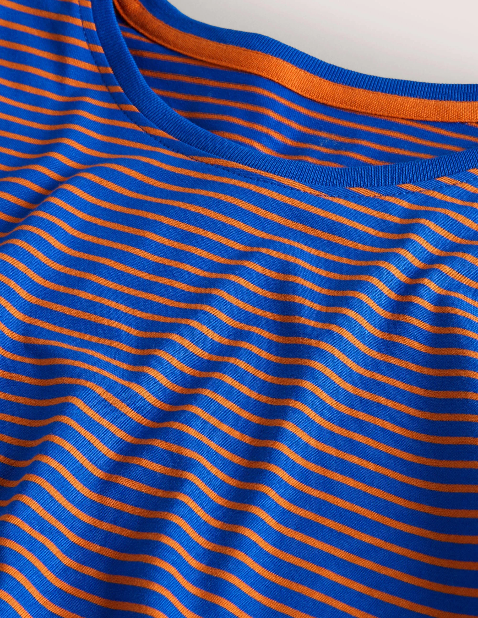 Classic Long-Sleeved T-shirt-Blue/Red Stripe - Image 7
